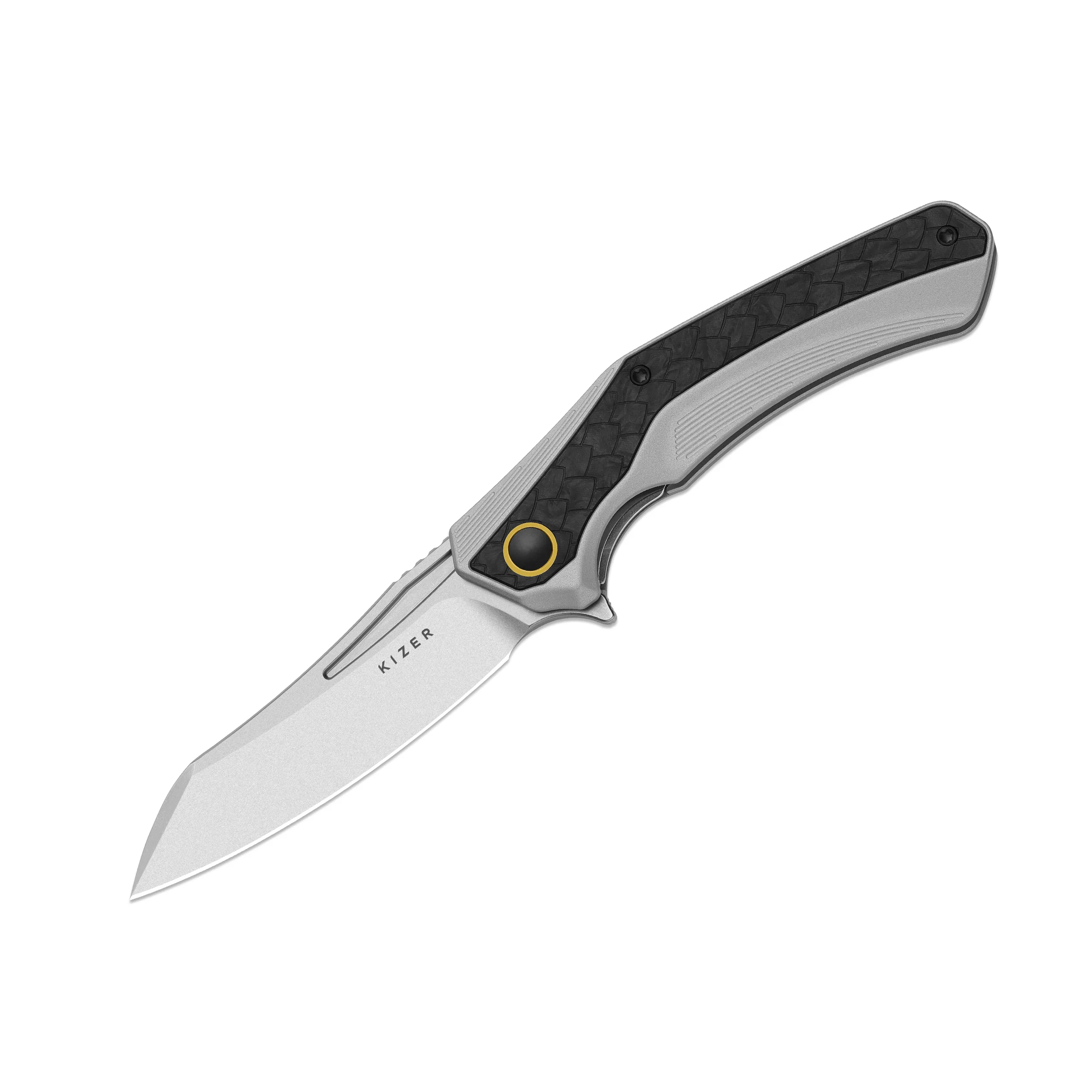 Draca | Flipper | S45VN | GID | Aluminum & Carbon Fiber | KizerB™ 4751A1 - Image 2