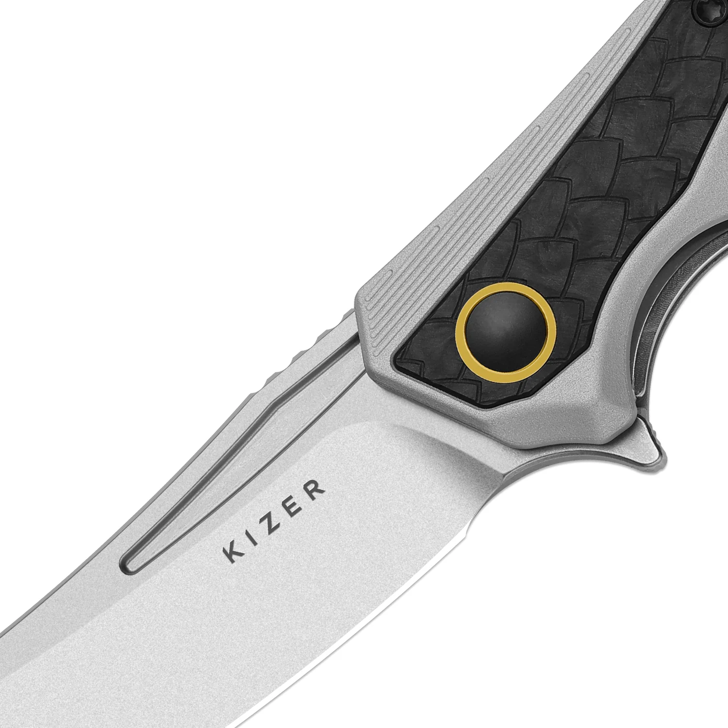Draca | Flipper | S45VN | GID | Aluminum & Carbon Fiber | KizerB™ 4751A1 - Image 6
