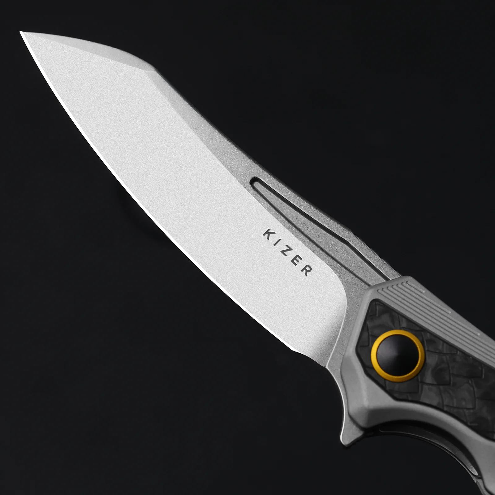 Draca | Flipper | S45VN | Aluminum & Crystallized Titanium | KizerB™ 4751A2 - Image 9