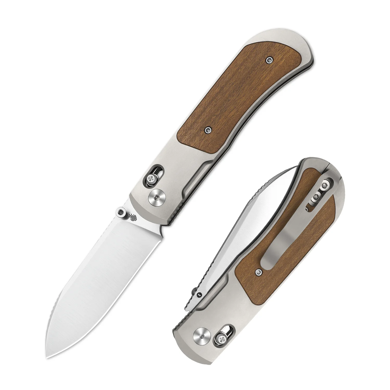 Tycho | S45VN | Titanium & Mkuruti Wood | KizerB™ 4761A1 - Image 2