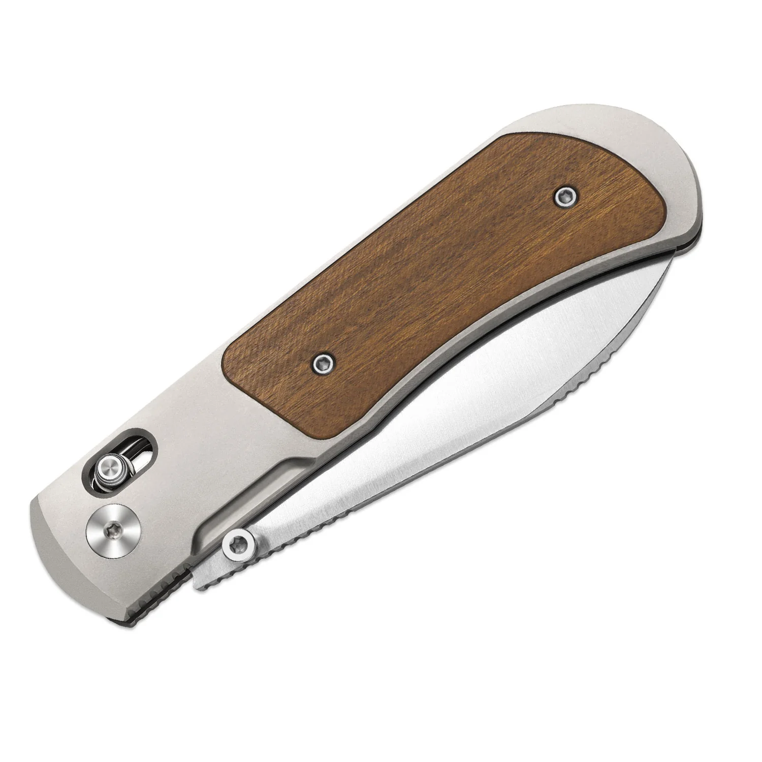 Tycho | S45VN | Titanium & Mkuruti Wood | KizerB™ 4761A1 - Image 7