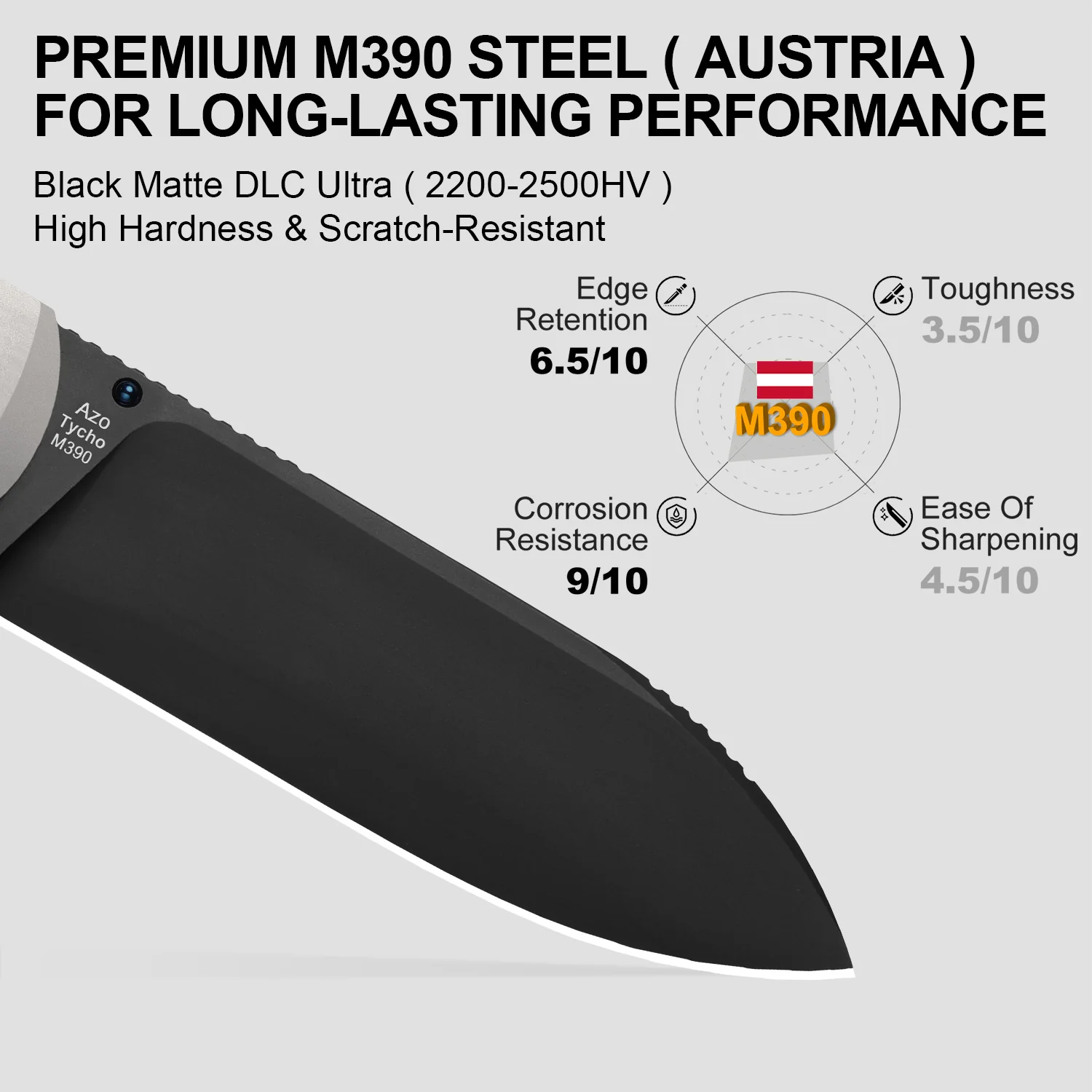 Tycho | M390 | Titanium & Fat Carbon | KizerB™ 4761A2 - Image 11