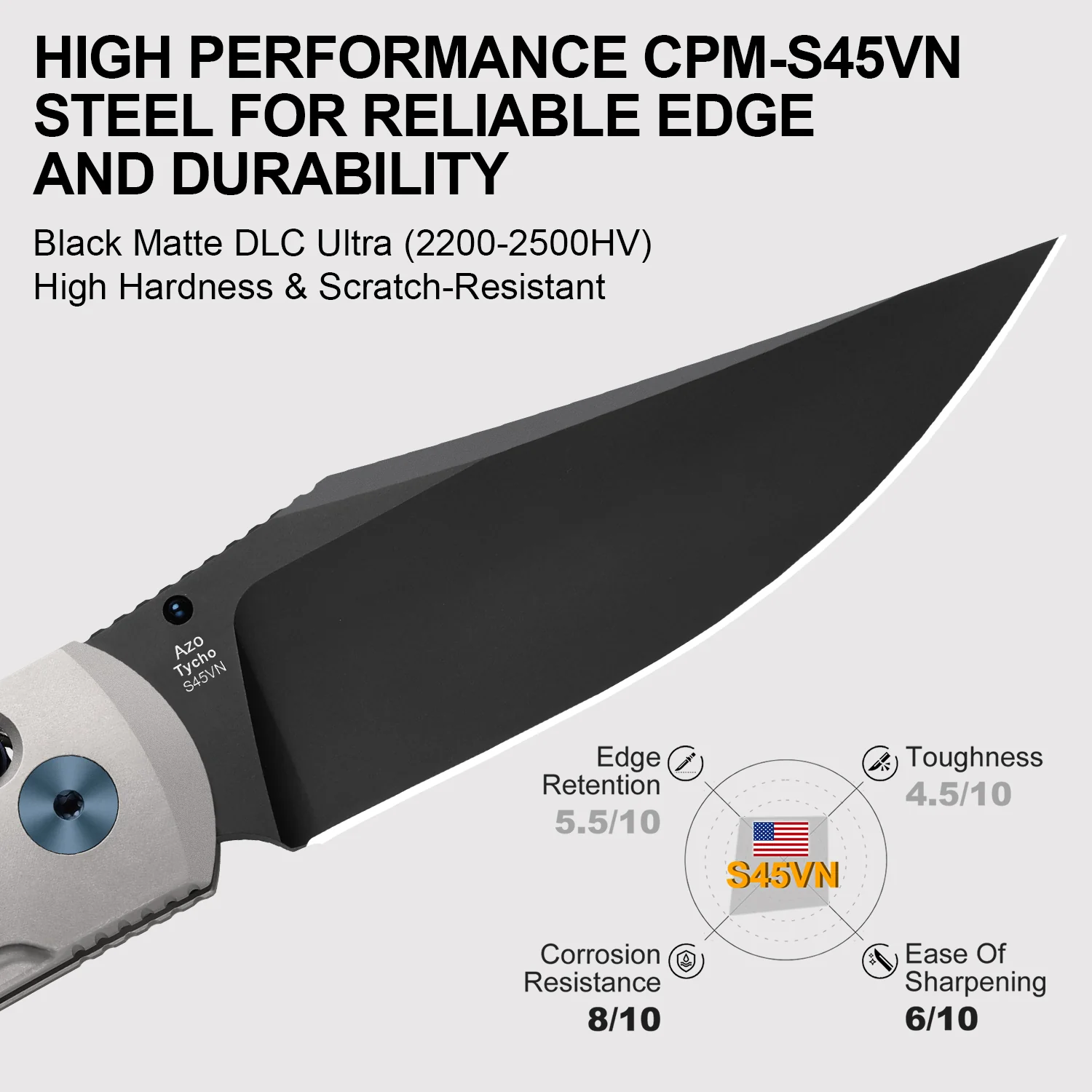 Tycho | S45VN | Titanium & Fat Carbon | KizerB™ 4761A3 - Image 15