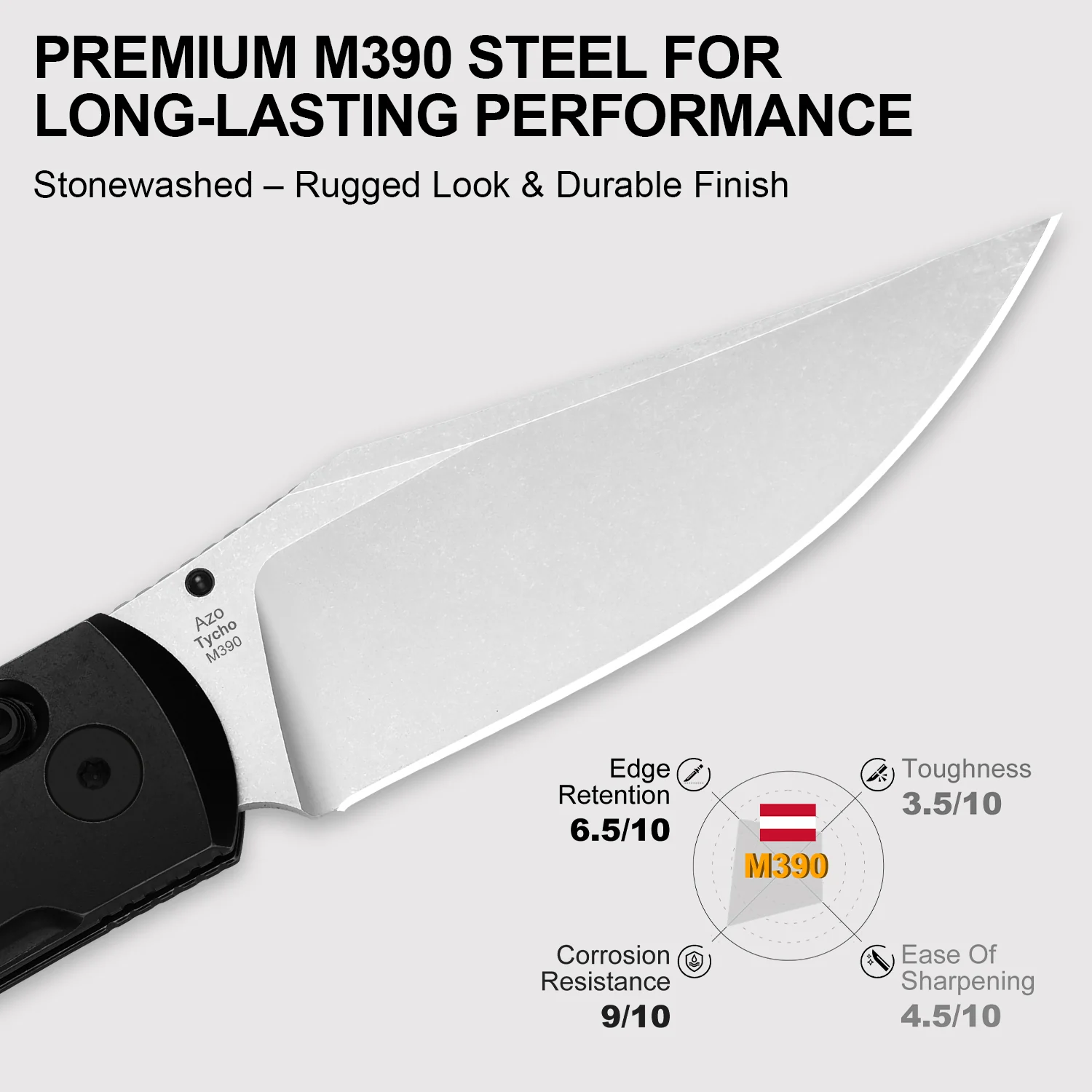 Tycho | M390 | Titanium & Carbon Fiber | KizerB™ 4761A4 - Image 16