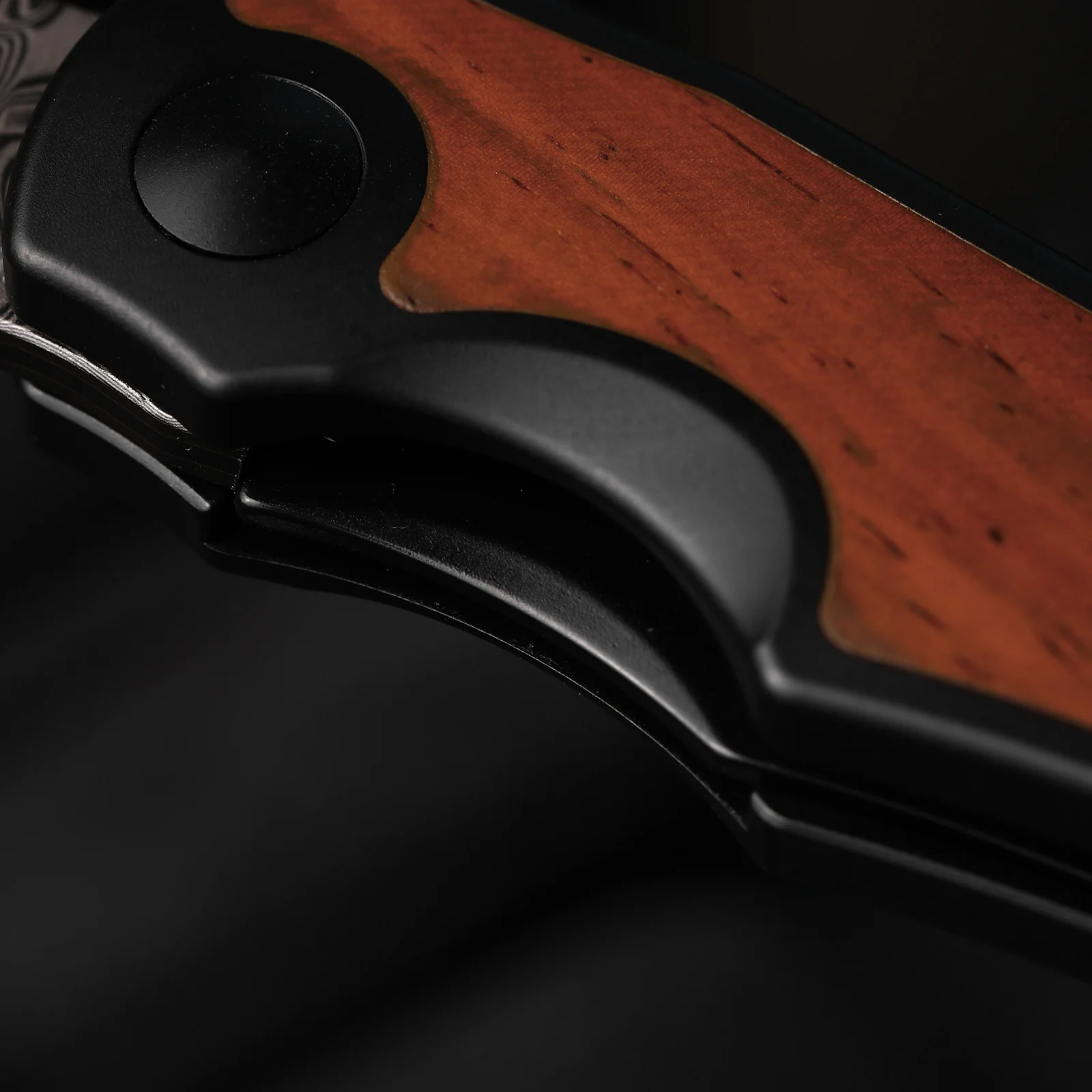 Allure | Balanced Form | Black Acid Damascus | Titanium & Panama Rosewood | KizerB™ 4763LDA3 - Image 11