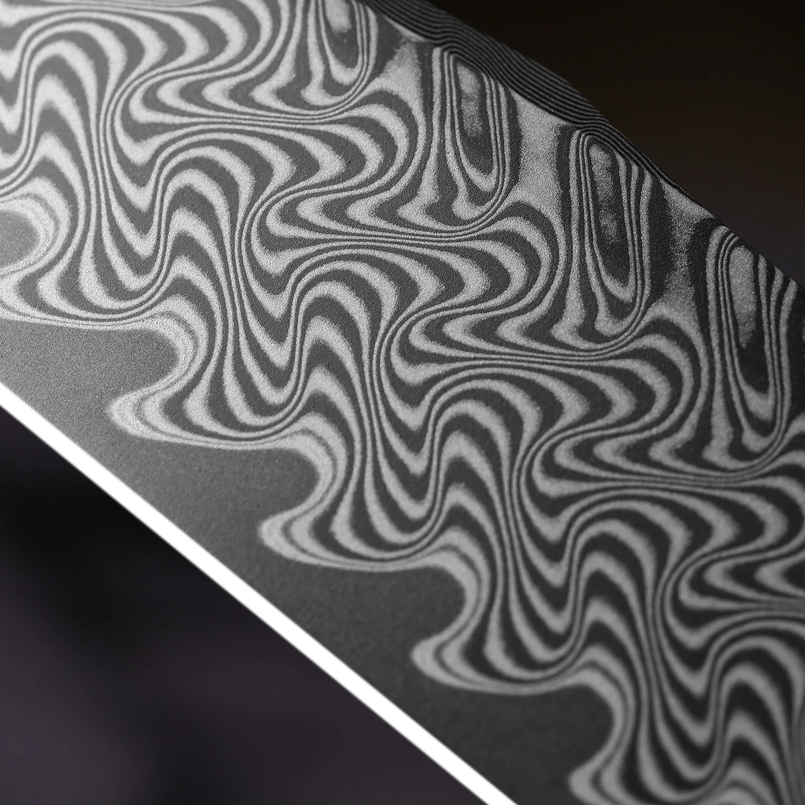 Allure | Balanced Form | Black Acid Damascus | Titanium & Panama Rosewood | KizerB™ 4763LDA3 - Image 12