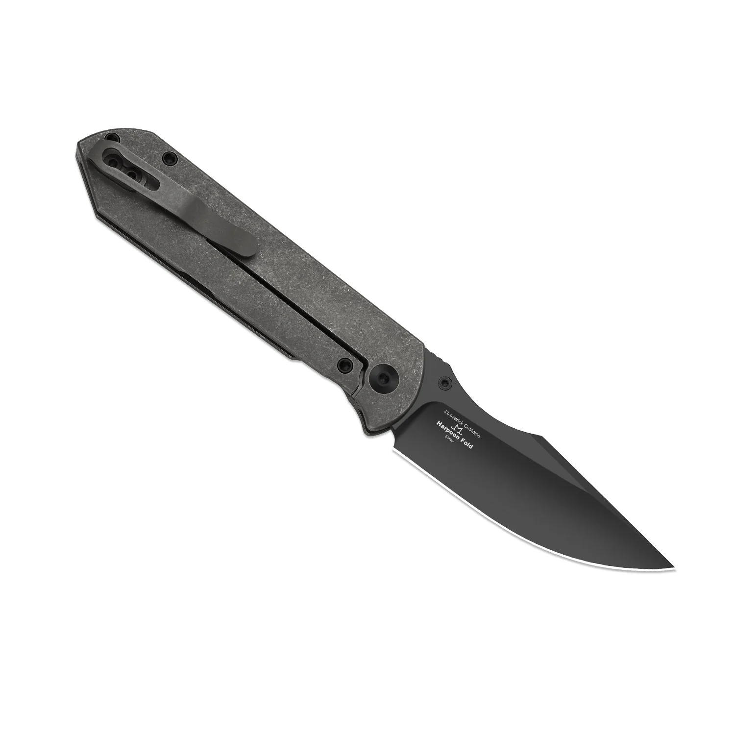HARPOON FOLD | Elmax + Hollow Grind + Matte DLC Ultra | FRAME LOCK | Titanium | KizerB™ 4784A3 - Image 3