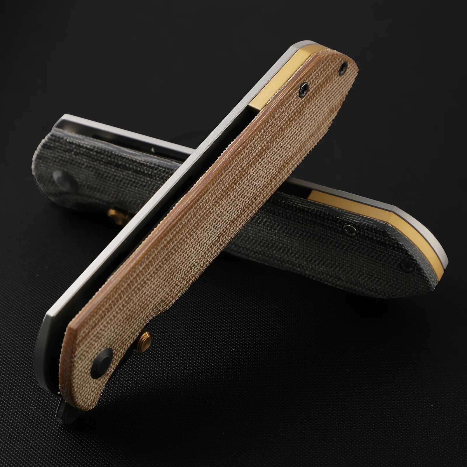 HARPOON FOLD | Elmax + Hollow Grind + Stonewashed | FRAME LOCK | Titanium | KizerB™ 4784A1 - Image 13