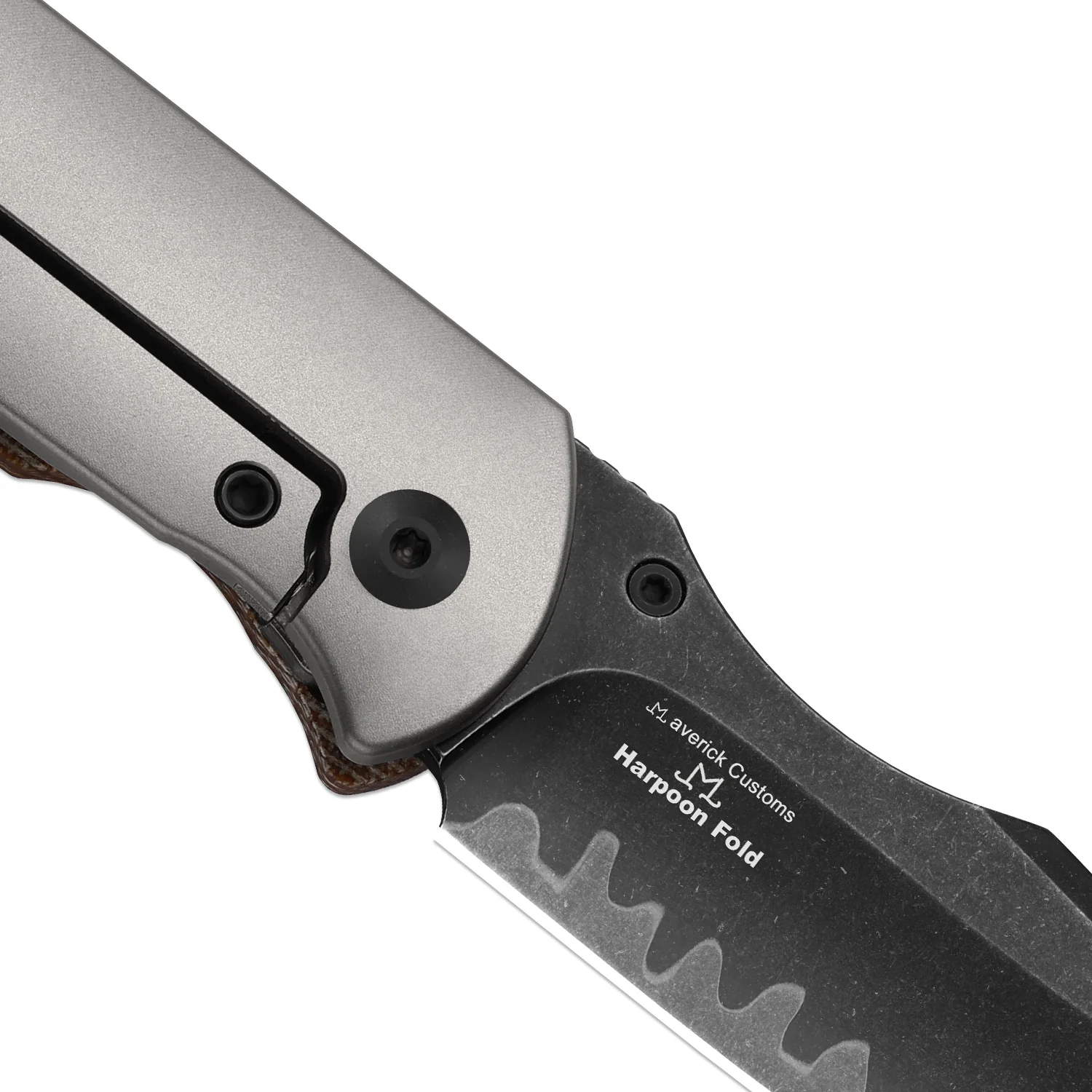HARPOON FOLD | 3-Layer Composite Steel + Flat Grind | FRAME LOCK | Titanium & Norplex UltreX™ Micarta | KizerB™ 4784A4 - Image 5