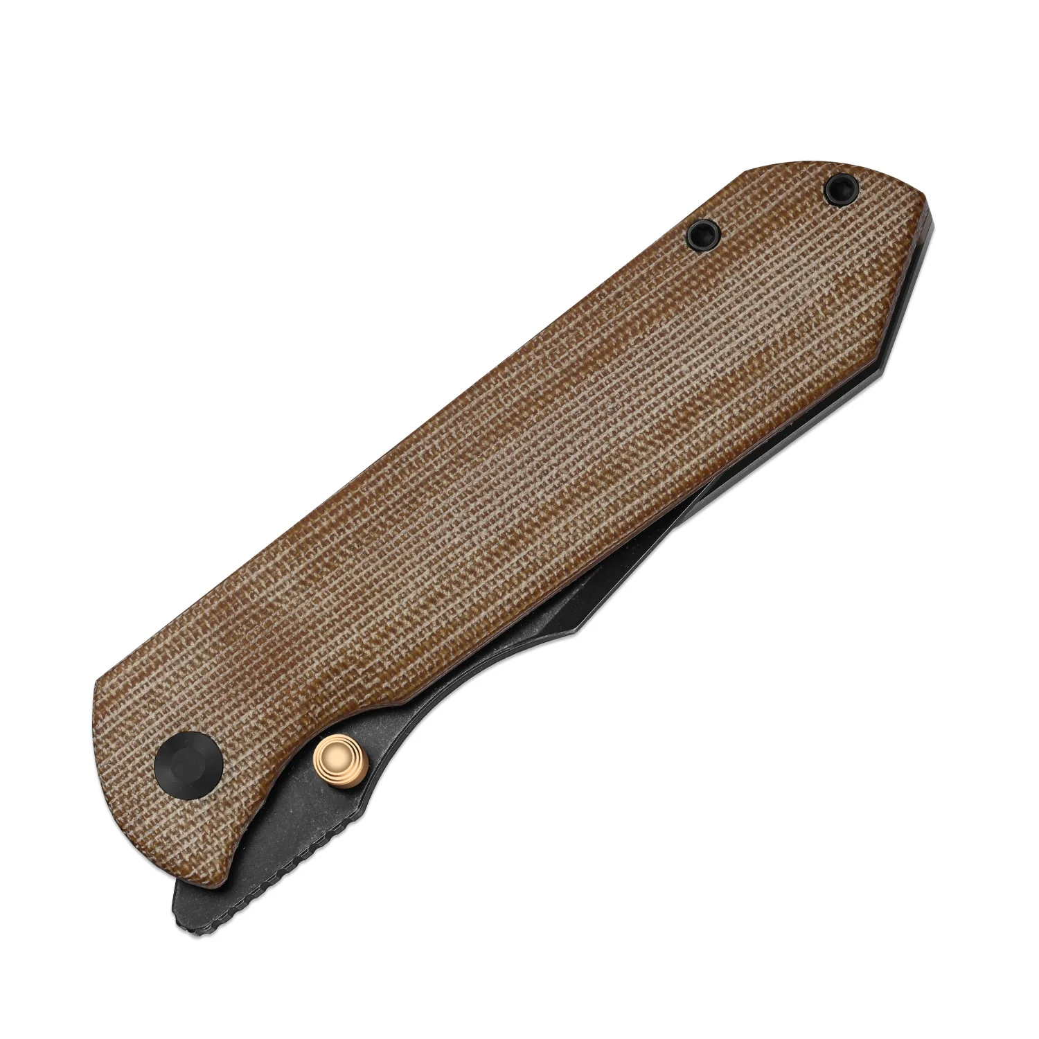 HARPOON FOLD | 3-Layer Composite Steel + Flat Grind | FRAME LOCK | Titanium & Norplex UltreX™ Micarta | KizerB™ 4784A4 - Image 6