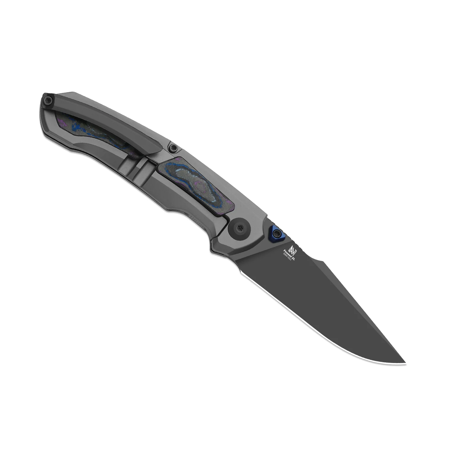 Kizer Feweed XL Knife Damtanium Camo Carbon S90V BLADE DISTRICT EXCLUSIVE - Image 3