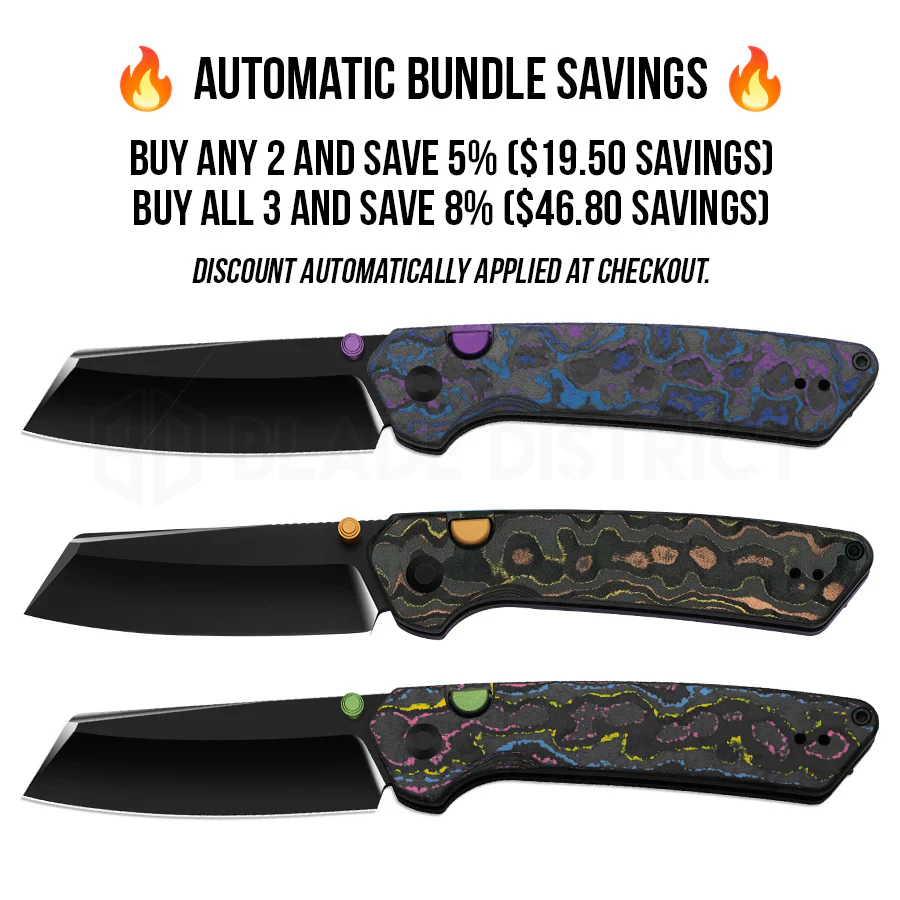 Kizer Madrac Button Liner Lock Damtanium Camo Carbon Mirror DLC S45VN BLADE DISTRICT EXCLUSIVE - Image 4