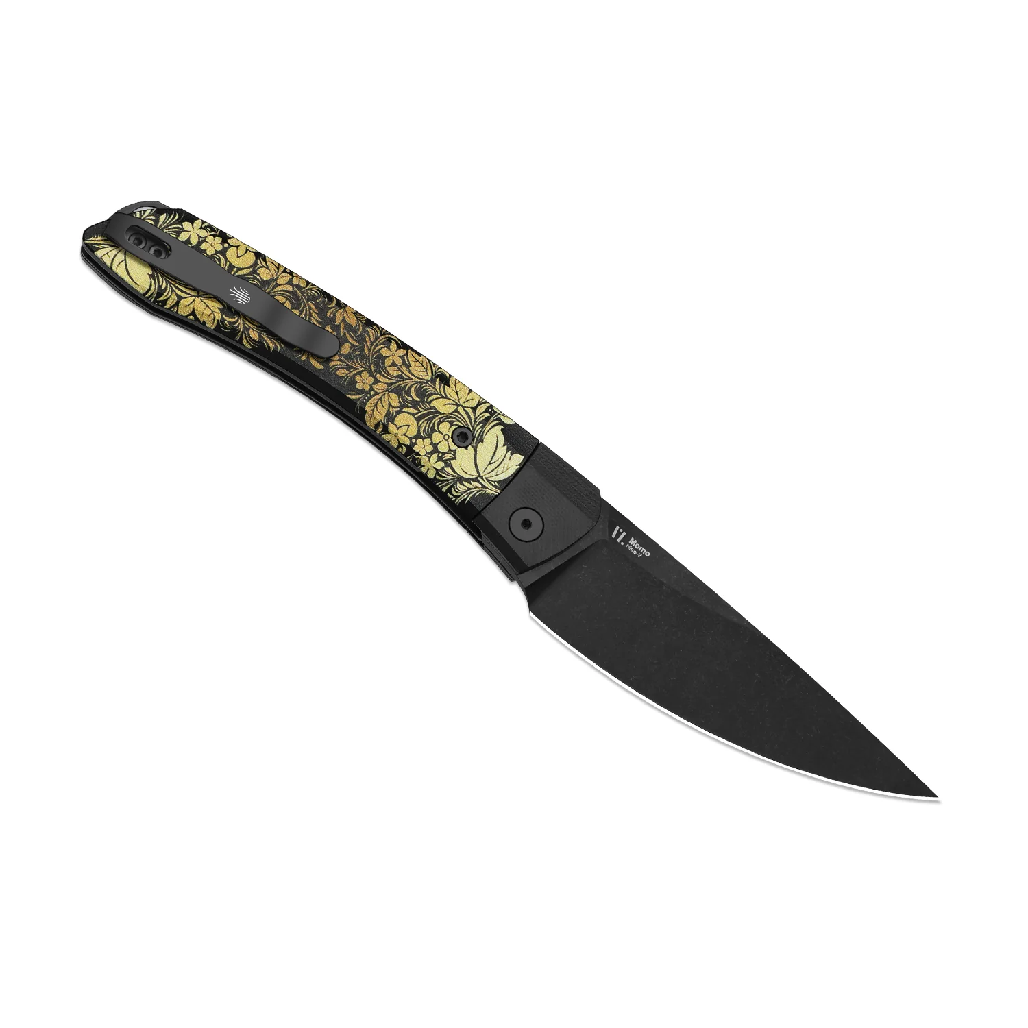 Kizer MOMO Nozhikov Exclusive – Nitro-V  Black Stonewashed Blade & G10 printed Handle - Image 3