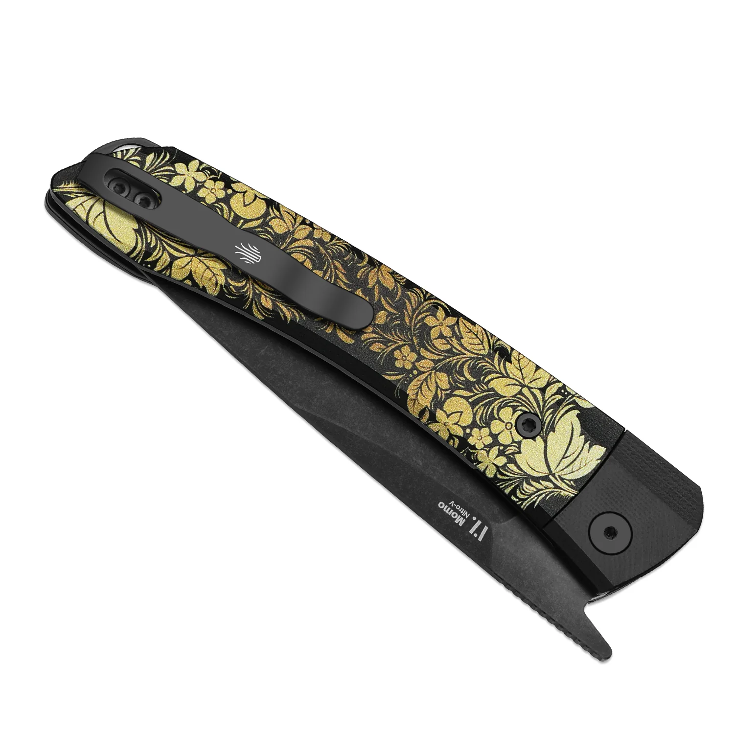 Kizer MOMO Nozhikov Exclusive – Nitro-V  Black Stonewashed Blade & G10 printed Handle - Image 7