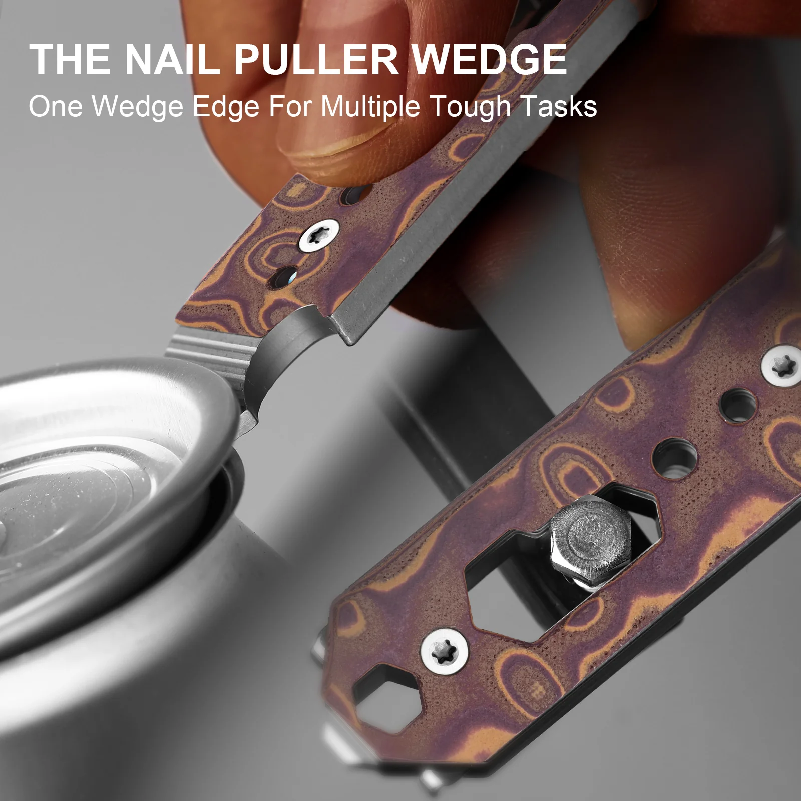Kizer Titanium & Camo Carbon 80's EDC Multi-Functional Multicolored Tools Pac-Bar - Image 5