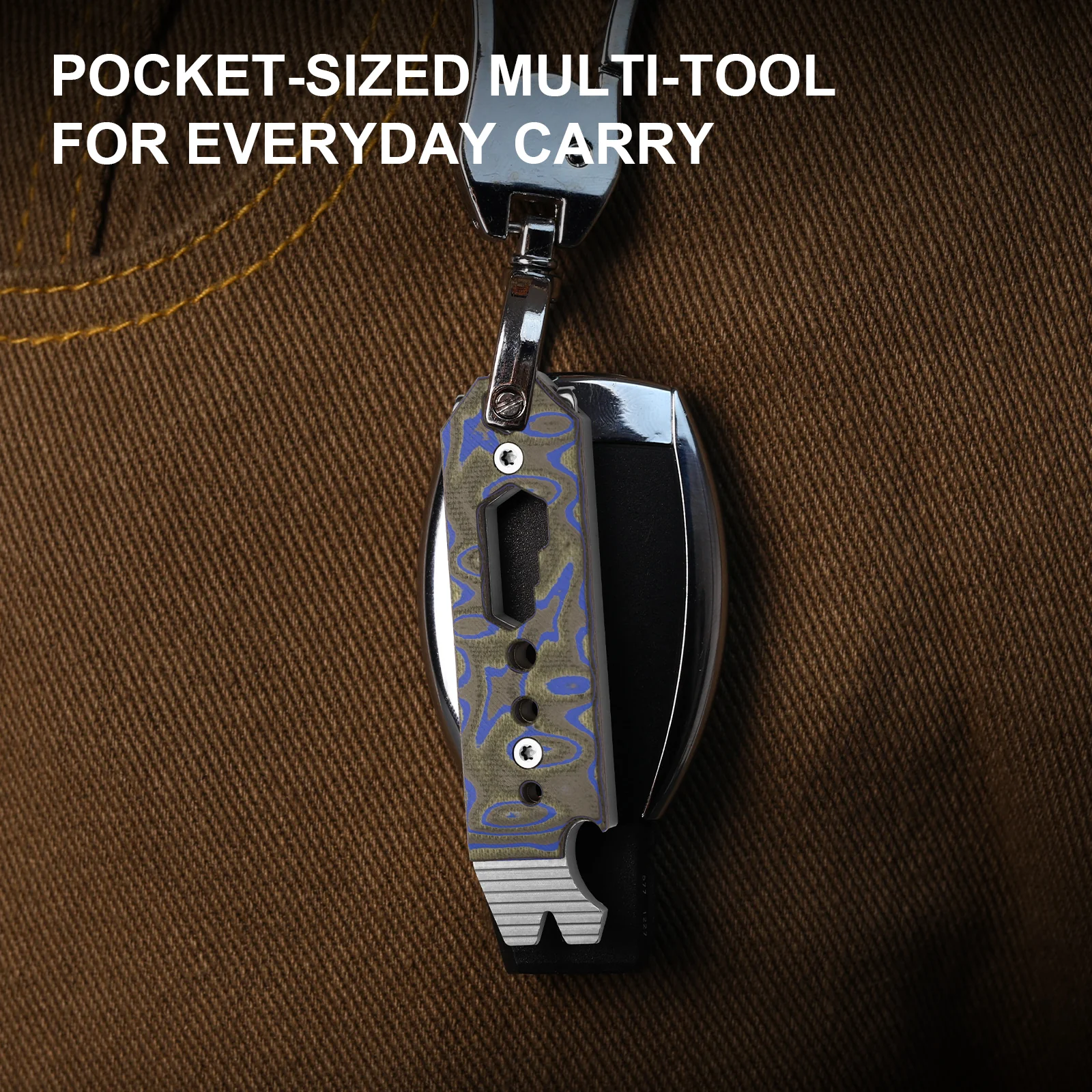 Kizer Titanium & Camo Carbon 80's EDC Multi-Functional Multicolored Tools Pac-Bar - Image 6