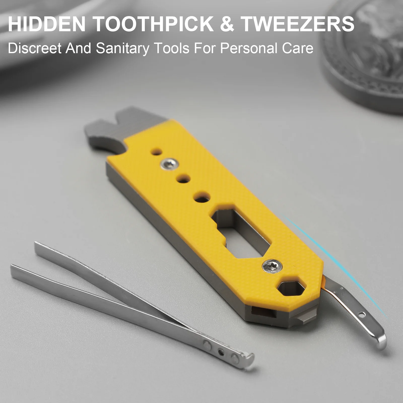 Kizer Titanium & G10 EDC Multi-Functional Tools Orange Pac-Bar - Image 9