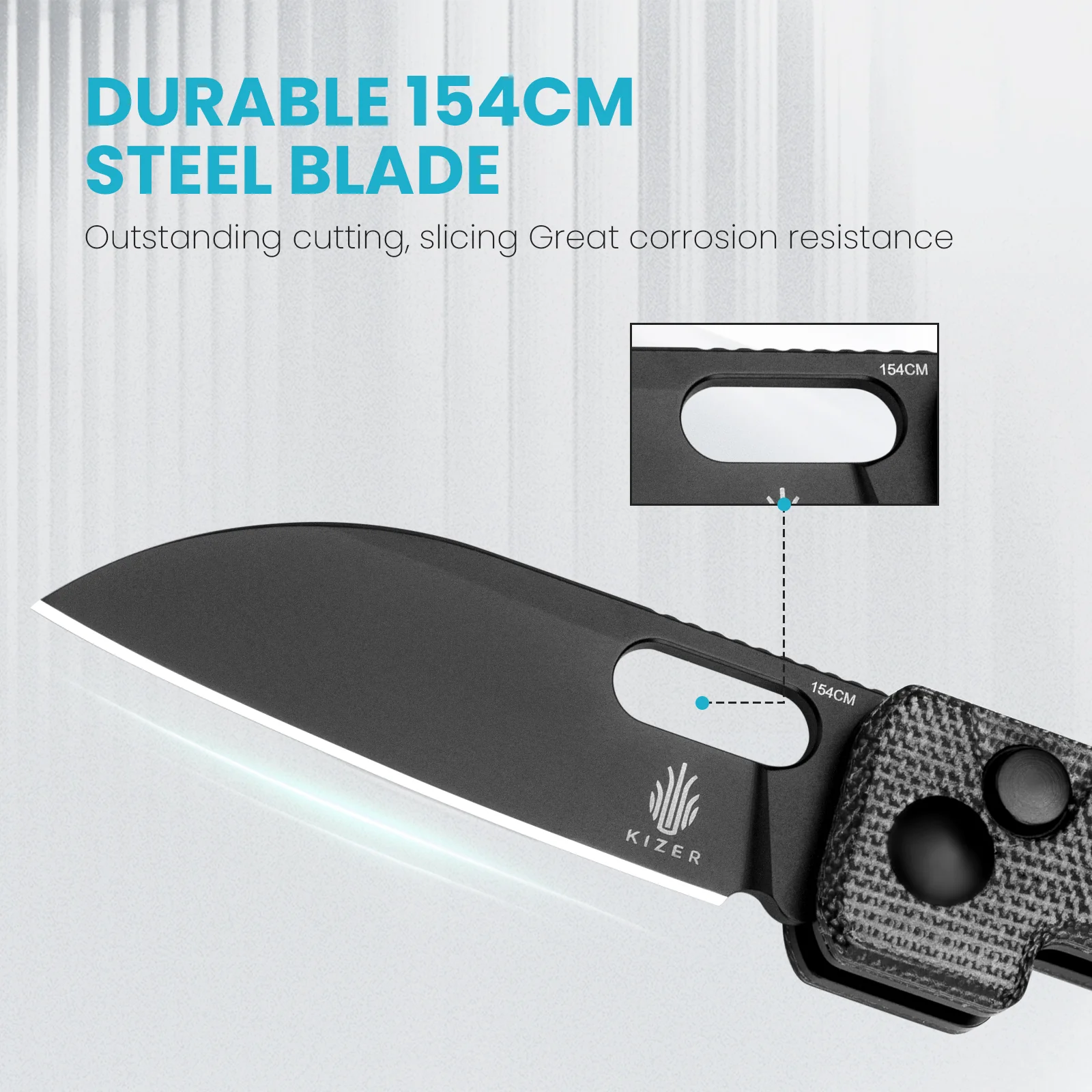 Banish | 154CM | Micarta | KizerV™ 2676C1 - Image 3