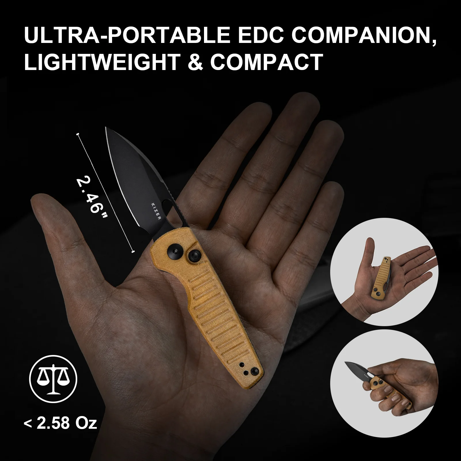 Parakeet | Nitro-V | Micarta | KizerV™ 2706A3 - Image 11