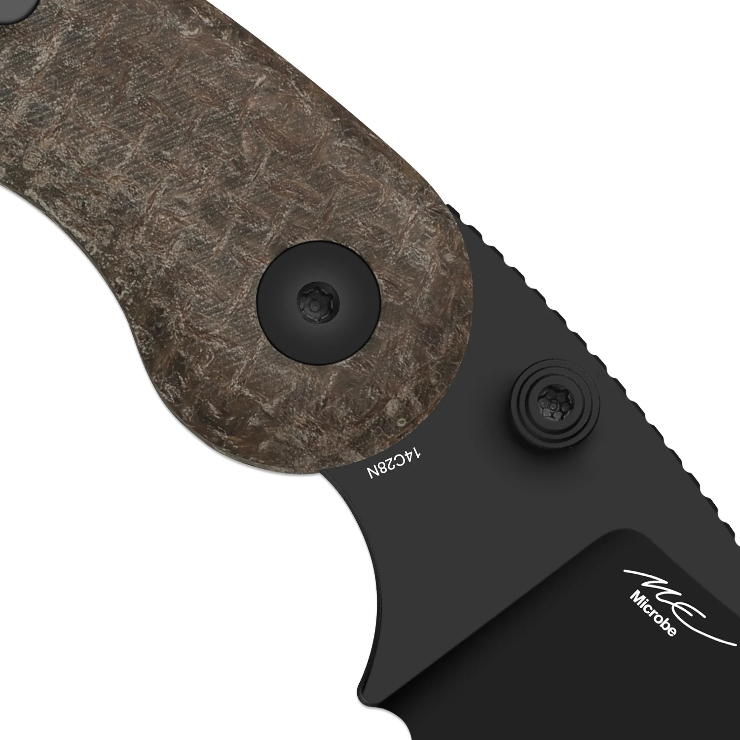Microbe™ | GID Canvas Micarta Handle | Kizer Button Liner Lock™ | 14C28N | KizerV™ 2742A10 - Image 7