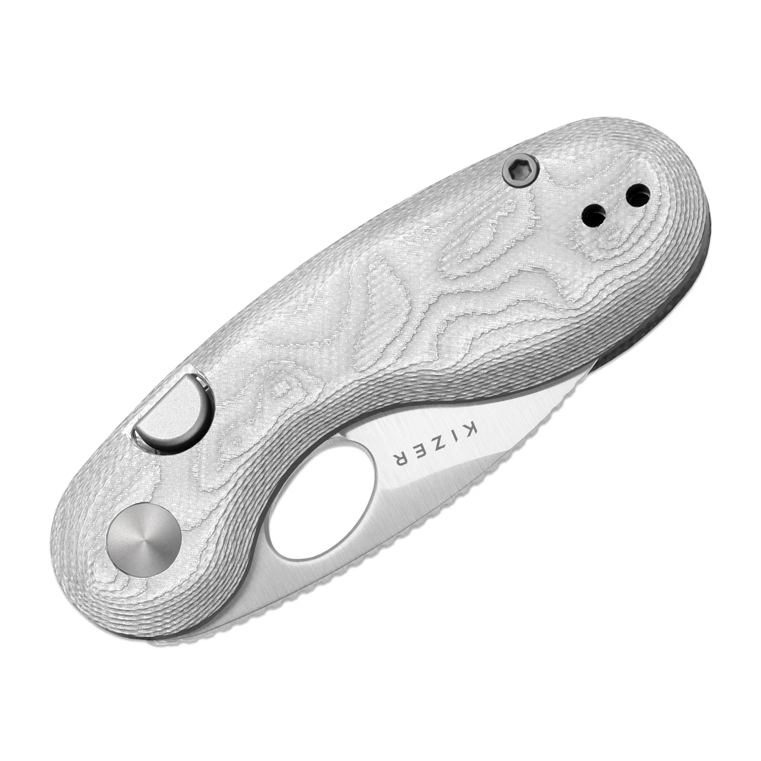 Microbe™ | 5Th Pocket Knife | Kizer Button Liner Lock™ | Aluminum Foil G10 Handle | KizerV™ 2742A11 - Image 4