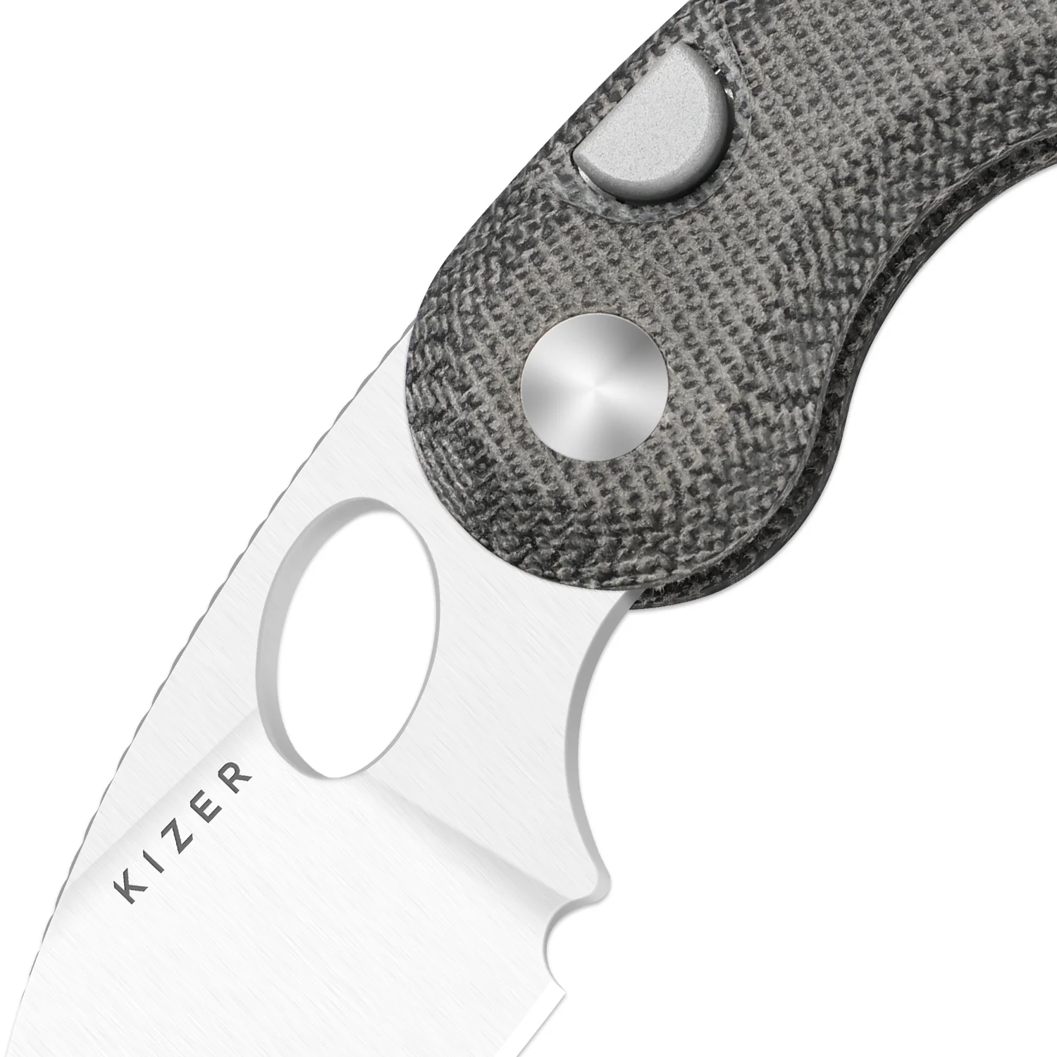 Microbe™ | Kizer Button Liner Lock™ | Norplex UltreX™ Micarta | 14C28N | KizerV™ 2742A2 - Image 6