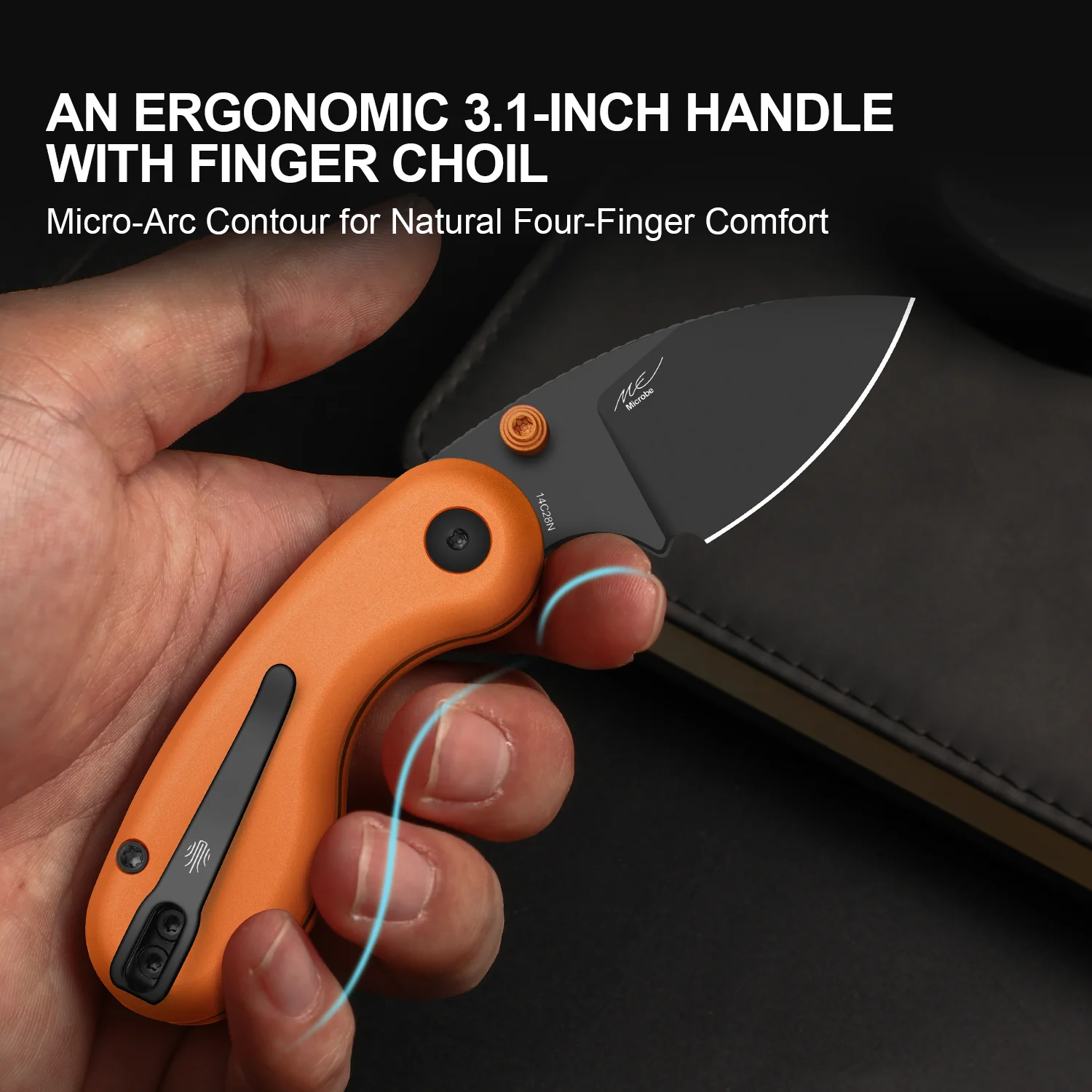Microbe™ | Kizer Button Liner Lock™ | 14C28N | Aluminum | KizerV™ 2742A3 - Image 12