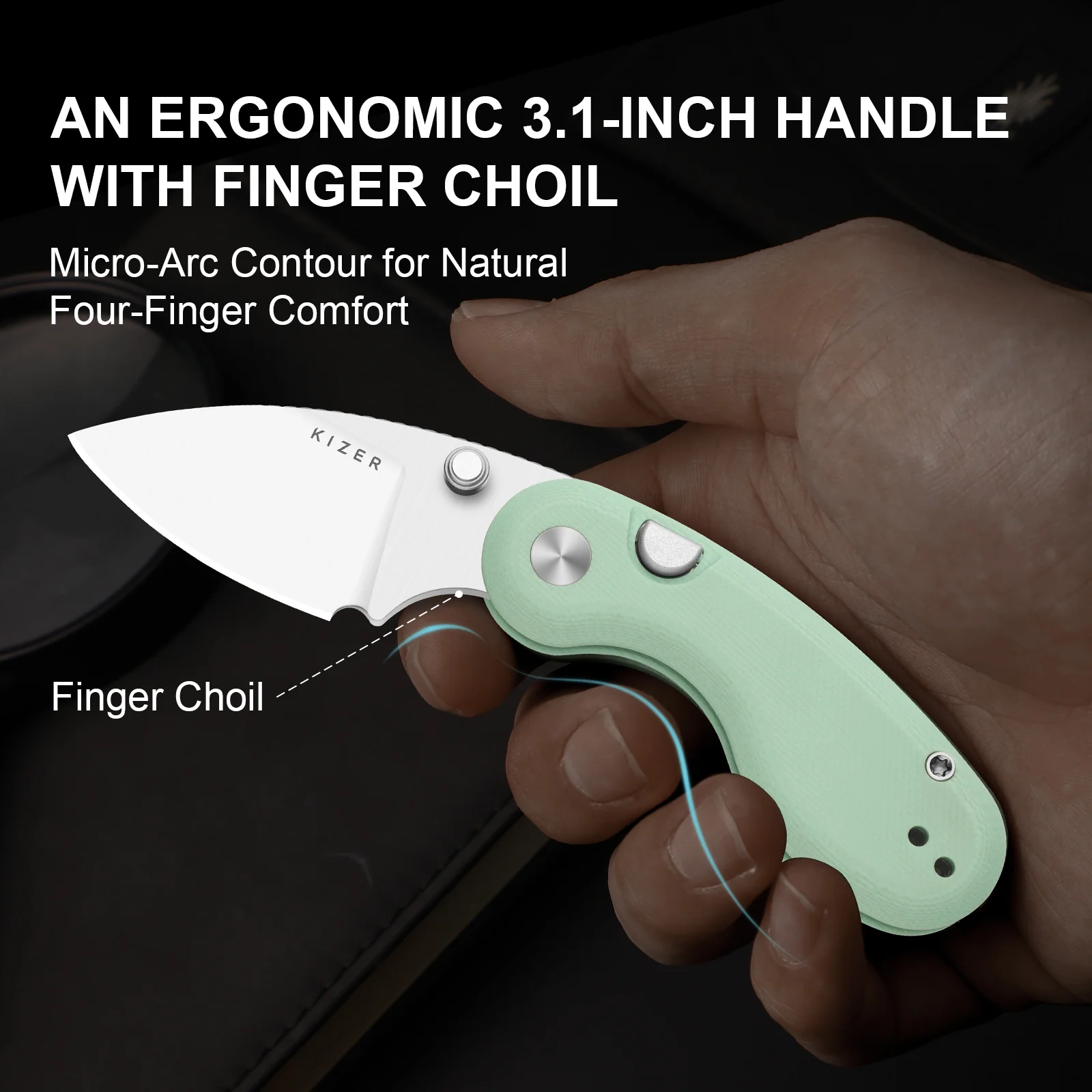 Microbe™ | Kizer Button Liner Lock™ | 14C28N | G10 | KizerV™ 2742A4 - Image 11