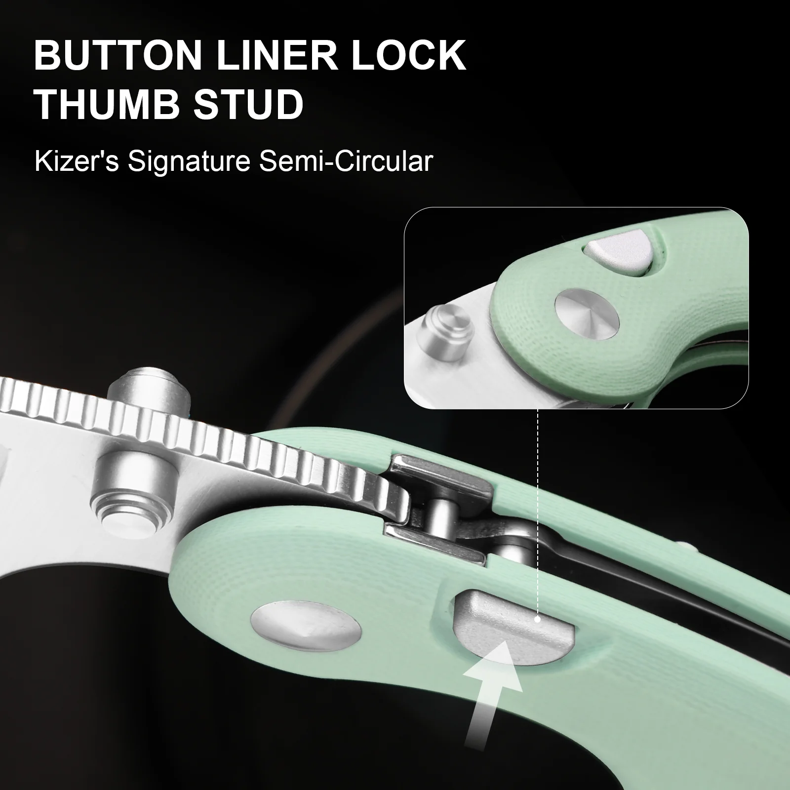 Microbe™ | Kizer Button Liner Lock™ | 14C28N | G10 | KizerV™ 2742A4 - Image 12