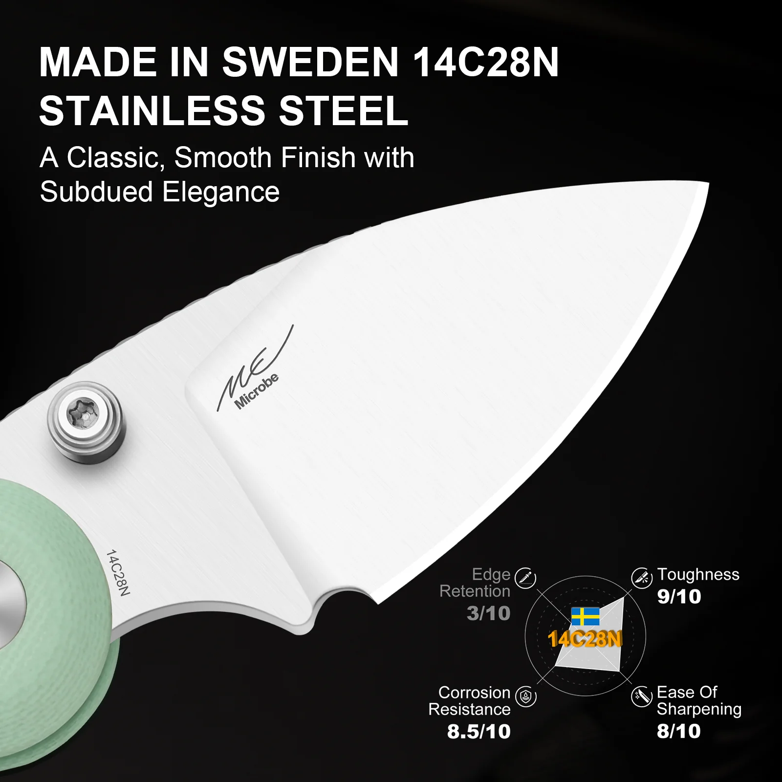 Microbe™ | Kizer Button Liner Lock™ | 14C28N | G10 | KizerV™ 2742A4 - Image 8