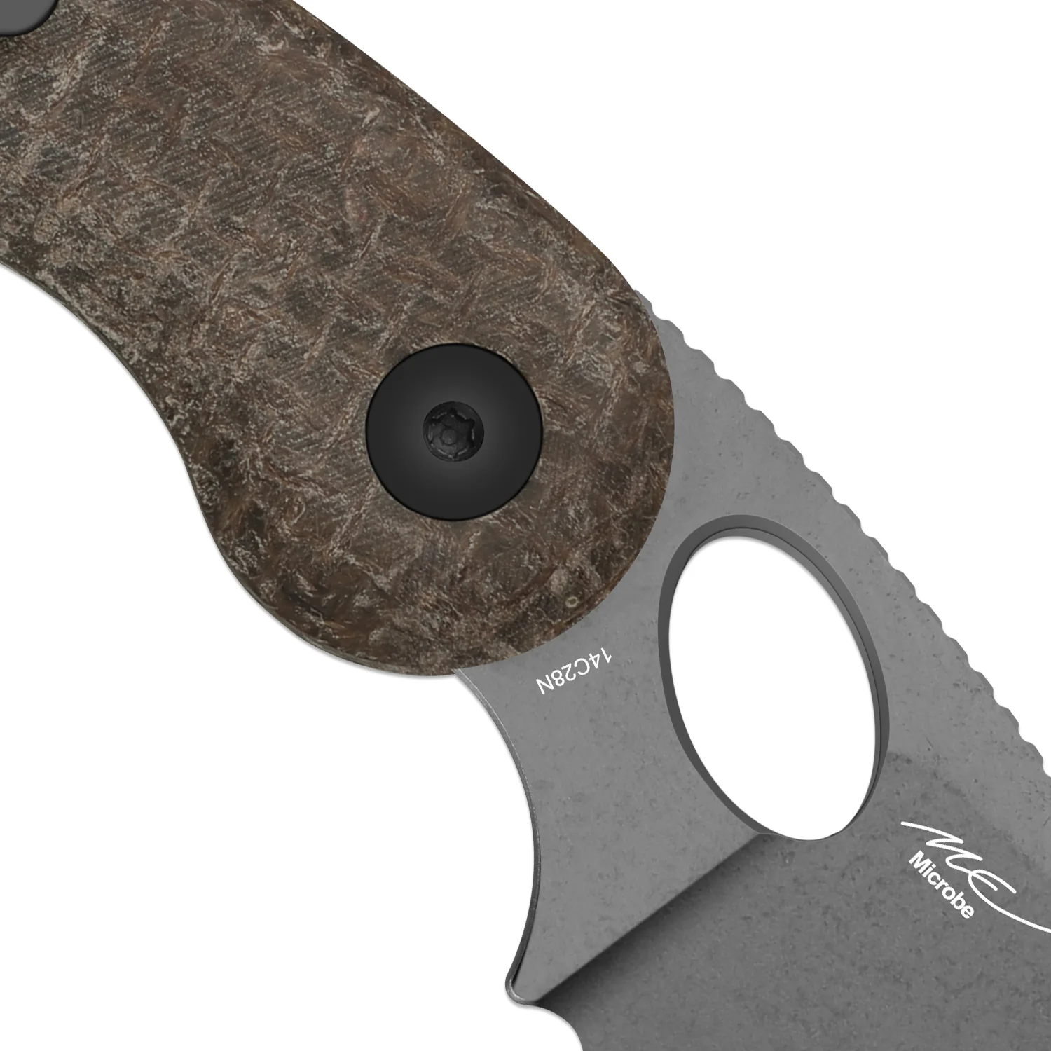 Microbe™ | GID Canvas Micarta Handle | Kizer Button Liner Lock™ | 14C28N | KizerV™ 2742A9 - Image 5