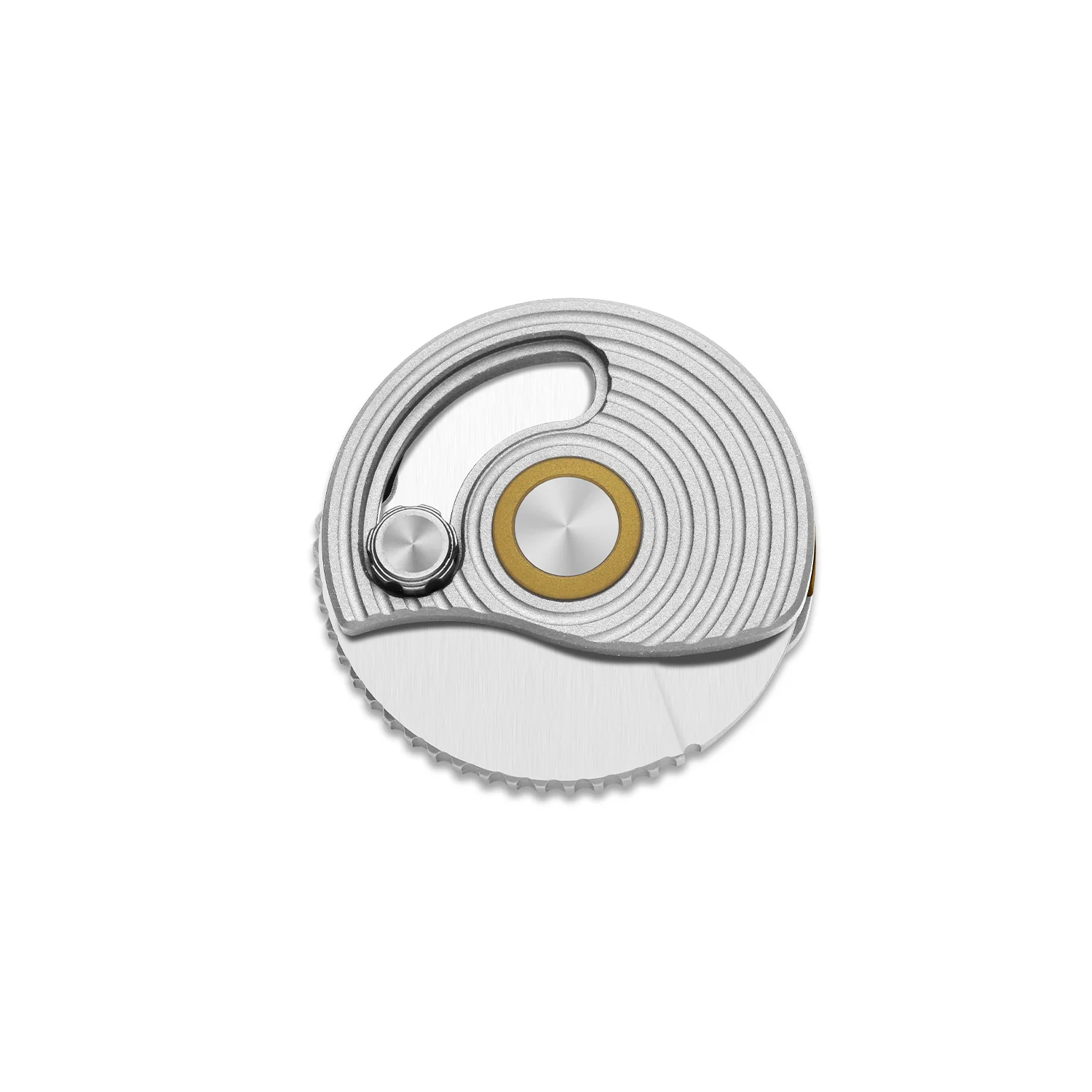 Snail-Trail | 5th Pocket Coin Knife | Detent Slip Joint | AEB-L | Matte Silver Aluminum Handle | Flat Grind | KizerV™ 2757A3 - Image 5