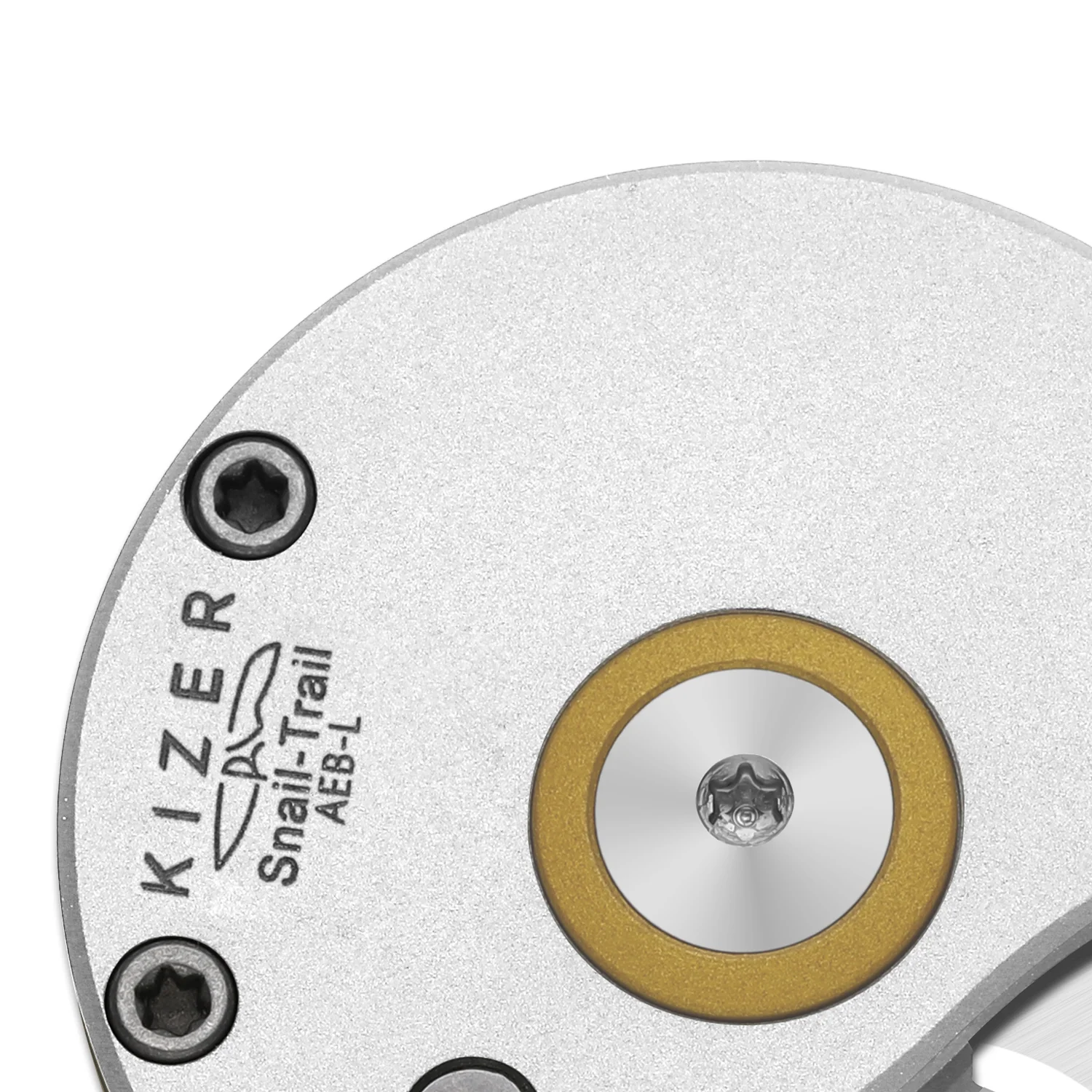 Snail-Trail | 5th Pocket Coin Knife | Detent Slip Joint | AEB-L | Matte Silver Aluminum Handle | Flat Grind | KizerV™ 2757A3 - Image 7