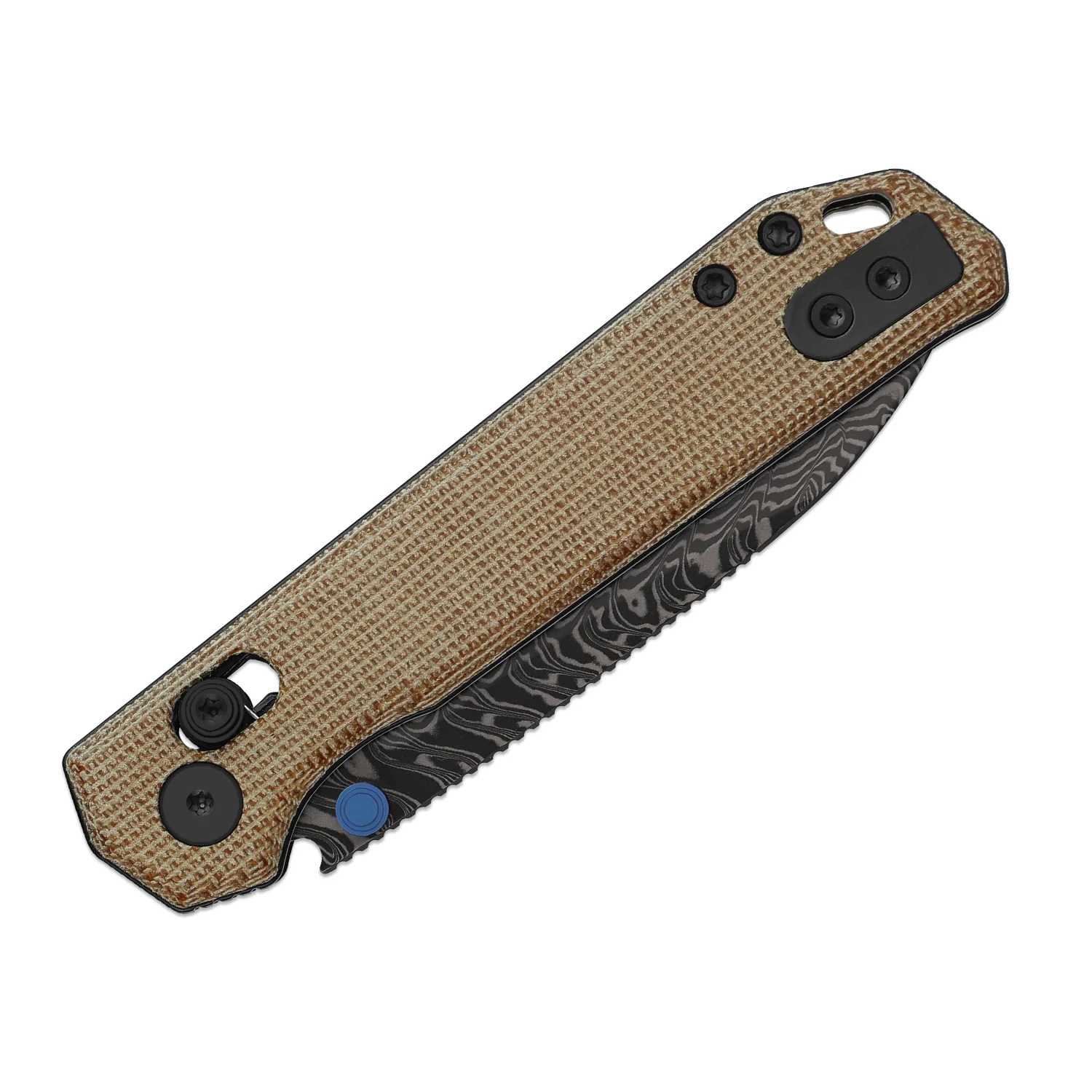 Begleiter 2.9 | Kizer Clutch Lock™ | Norplex UltreX™ Micarta | Damascus | KizerV™ 3458.2CDA2 - Image 4