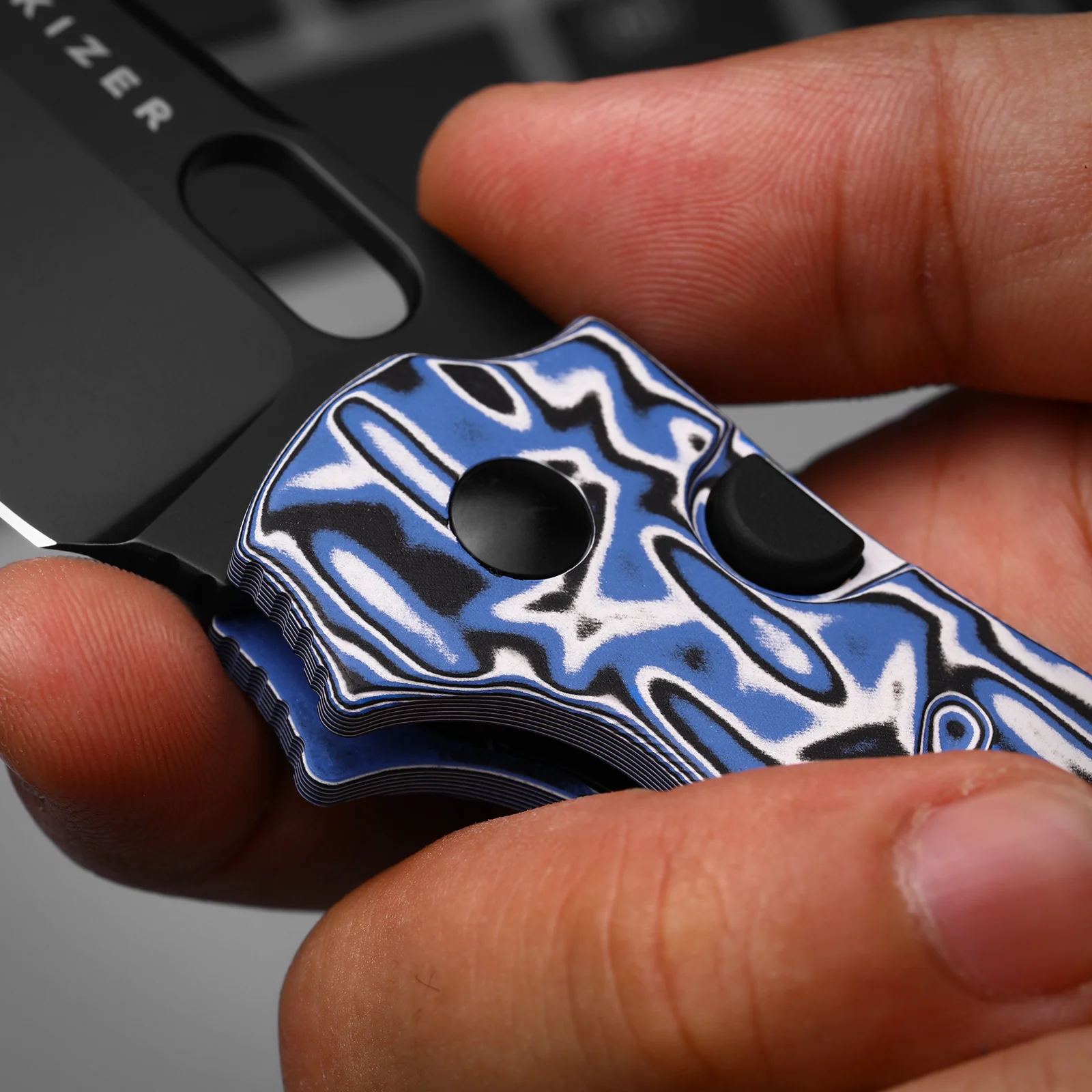 Sheepdog® C01C 2.9 BS | Kizer Button Liner Lock™ | Nitro-V | Micarta | KizerV™ 3488.29BSA2 - Image 11