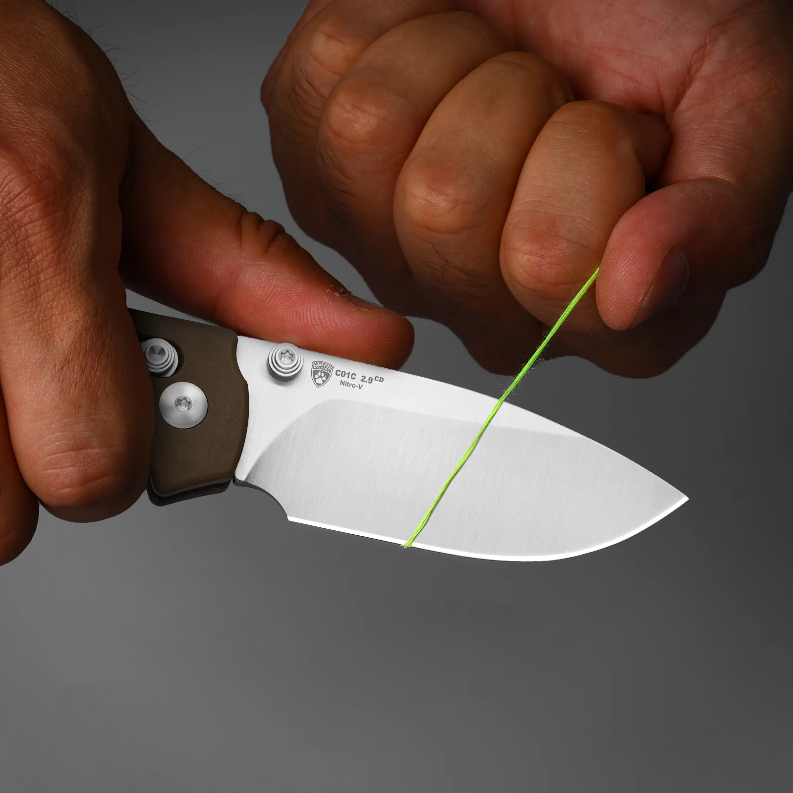 Sheepdog® C01C 2.9 BS | Kizer Button Liner Lock™ | Nitro-V | Micarta | KizerV™ 3488.29BSA2 - Image 13