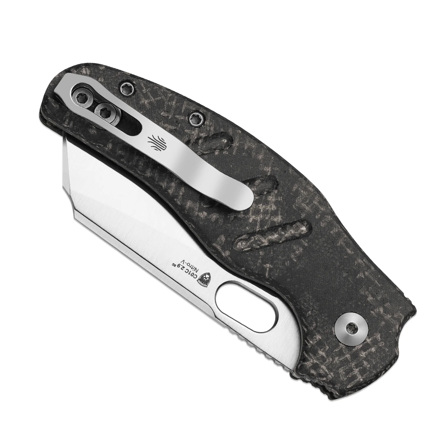 Sheepdog® C01C 2.9 BS | Current Micarta (Black Burlap) | Kizer Button Liner Lock™ | Nitro-V | KizerV™ 3488.29BSA5 - Image 5
