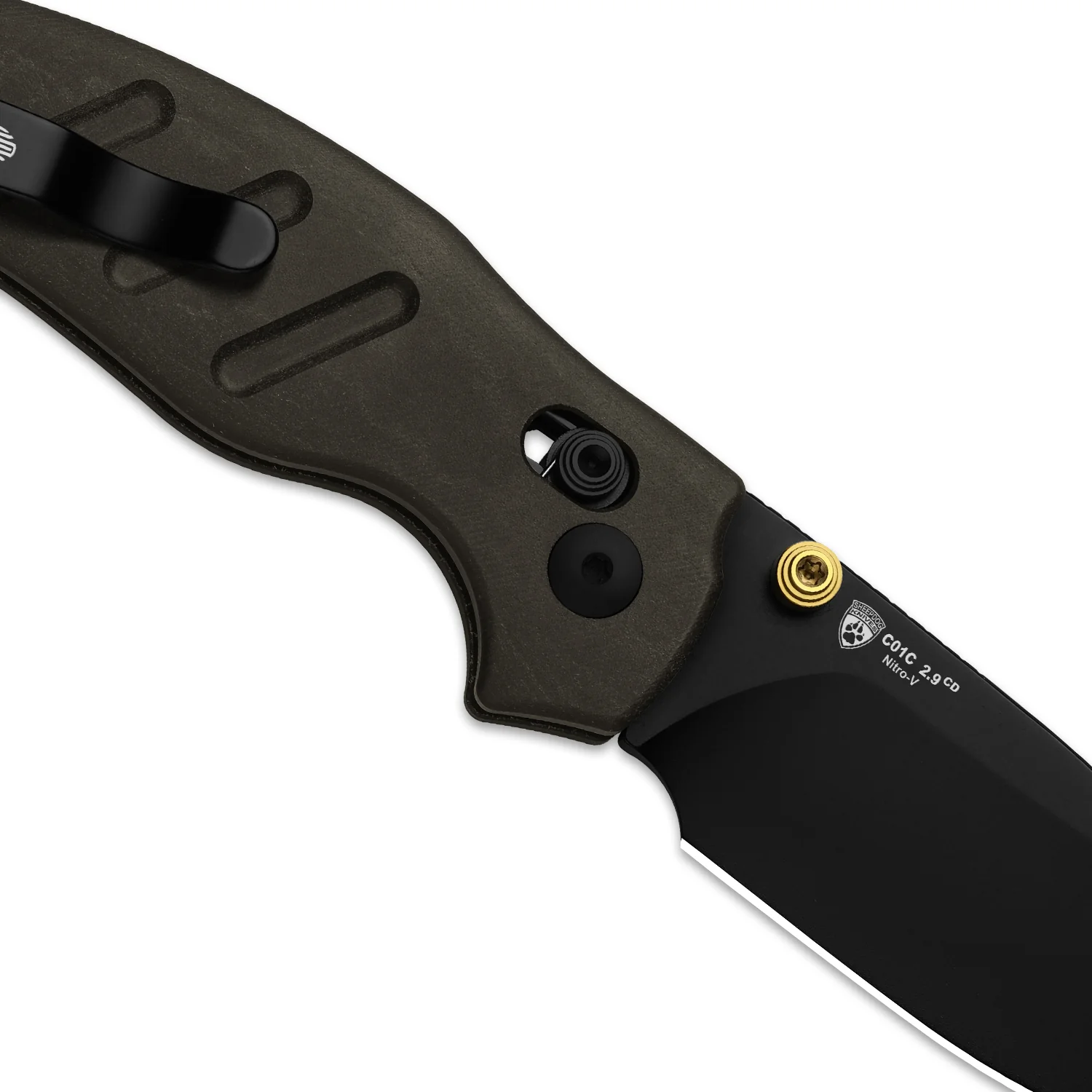 Sheepdog® C01C 2.9 CD | Kizer Clutch Lock™ | Richlite |  Nitro-V | PVD Coating | KizerV™ 3488.29CDA2 - Image 5