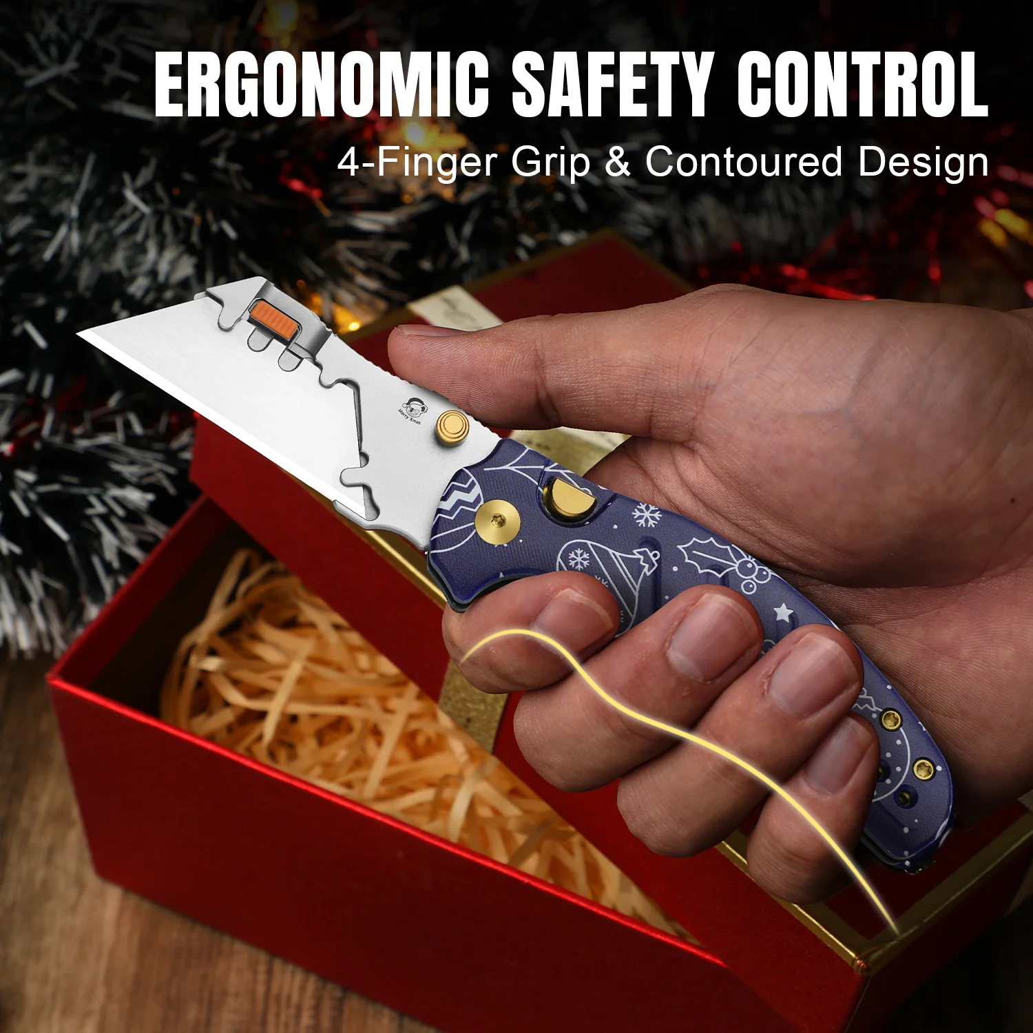 Merry Christmas | Sheepdog® C01C 2.9 | Kizer Button Liner Lock™ | Utility Knives | KizerV™ 3488.29JMC2 | Limited - Image 12