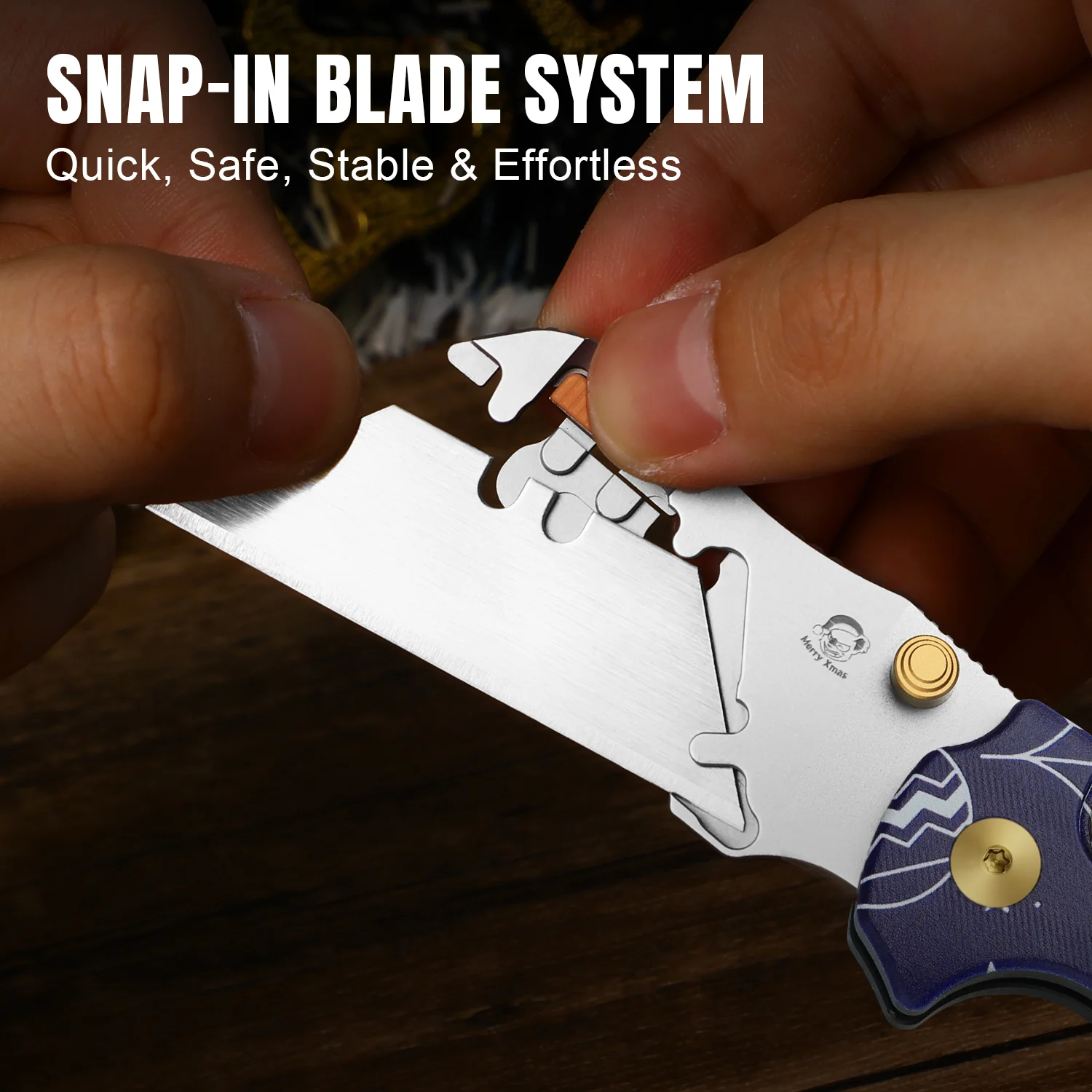 Merry Christmas | Sheepdog® C01C 2.9 | Kizer Button Liner Lock™ | Utility Knives | KizerV™ 3488.29JMC2 | Limited - Image 8