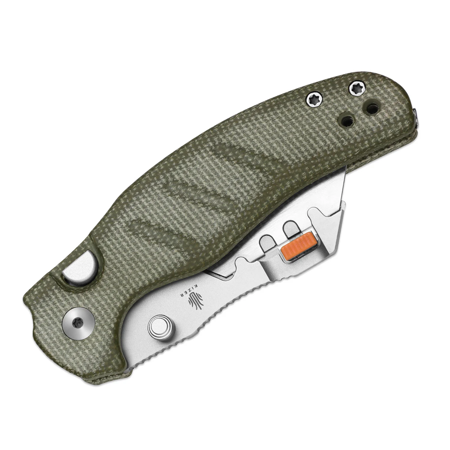 Sheepdog® Utility Knives | Kizer Button Liner Lock™ | C01C Uti 2 | 5Cr15MoV | Micarta | KizerV™ 3488.29JNA1 - Image 5
