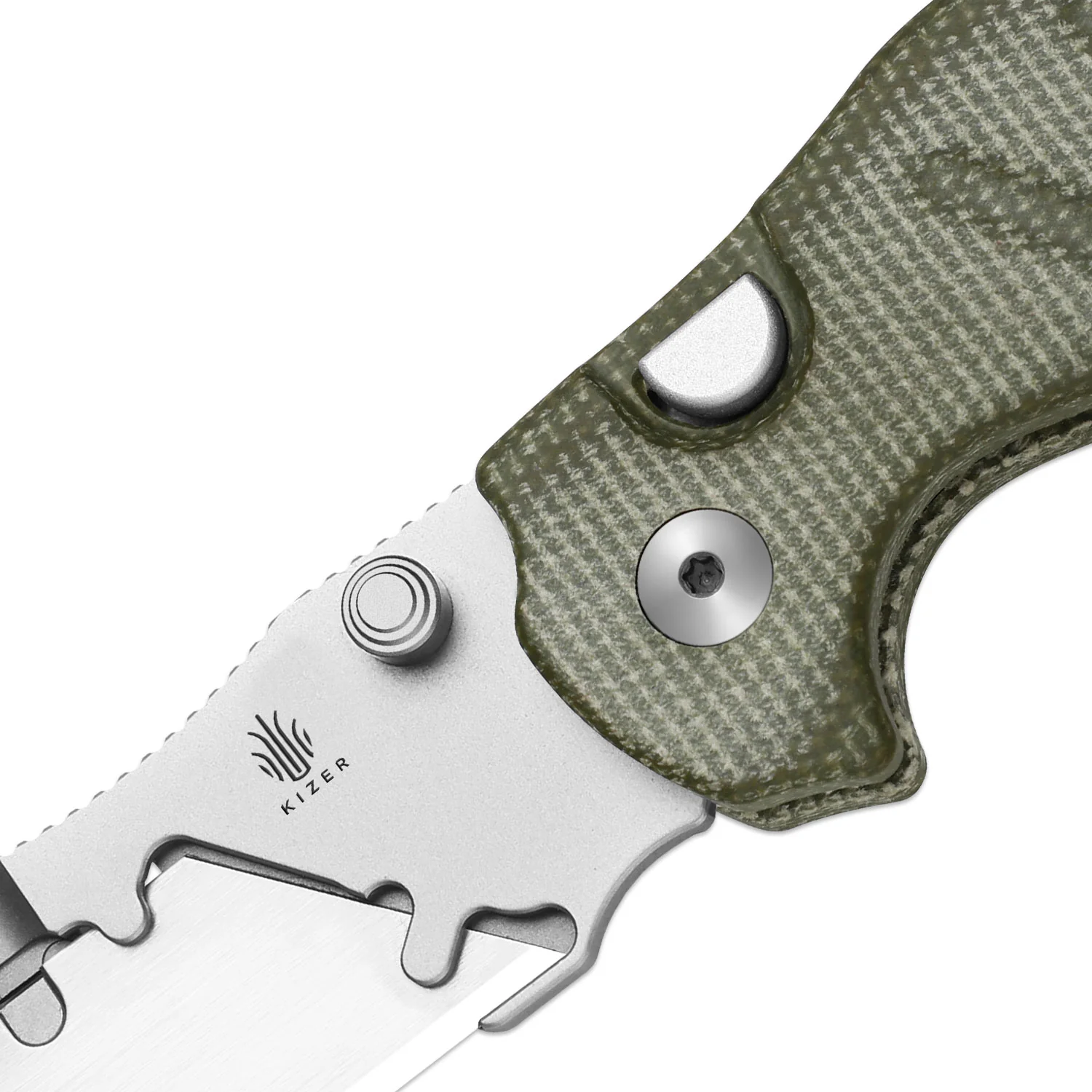 Sheepdog® Utility Knives | Kizer Button Liner Lock™ | C01C Uti 2 | 5Cr15MoV | Micarta | KizerV™ 3488.29JNA1 - Image 6