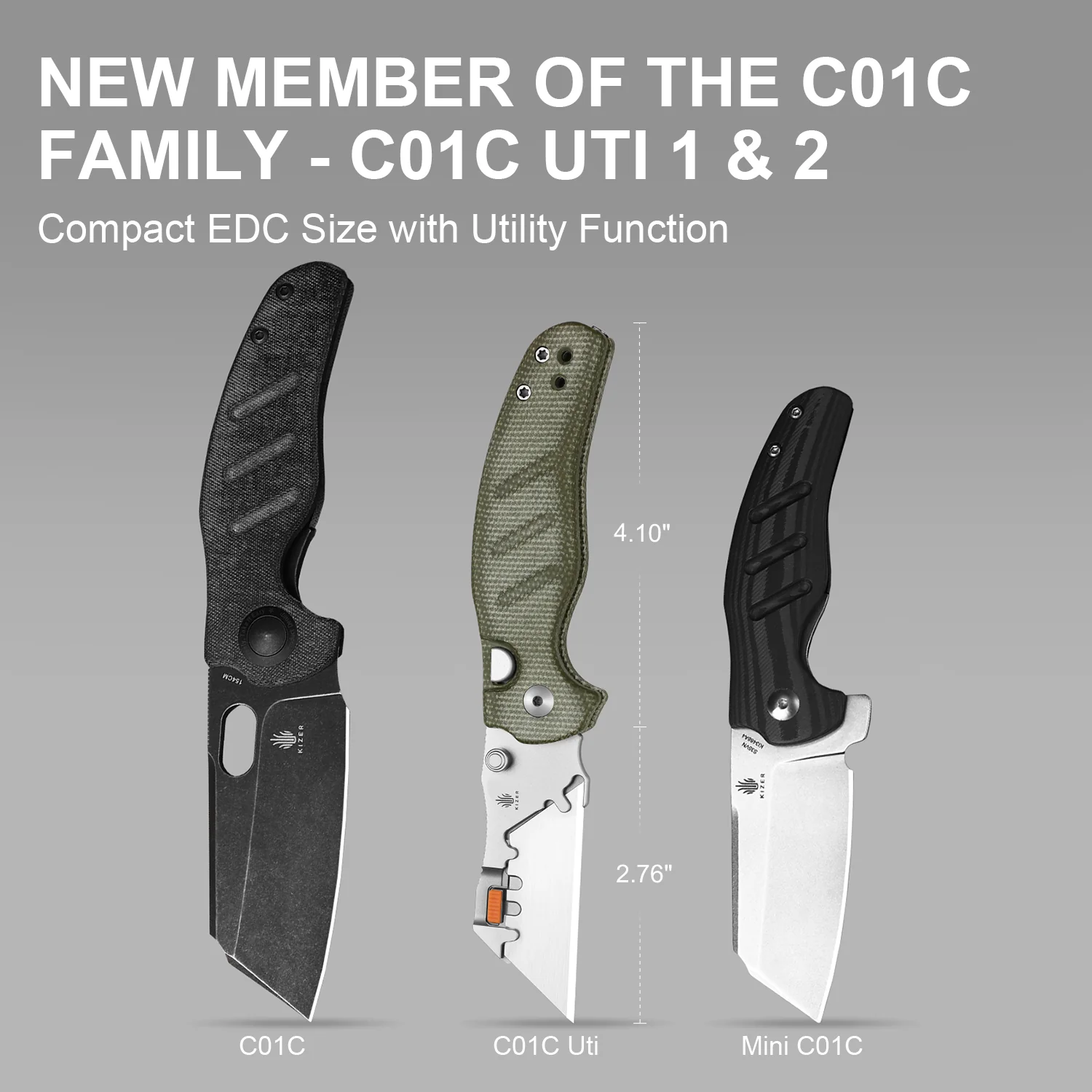 Sheepdog® Utility Knives | Kizer Button Liner Lock™ | C01C Uti 2 | 5Cr15MoV | Micarta | KizerV™ 3488.29JNA1 - Image 9