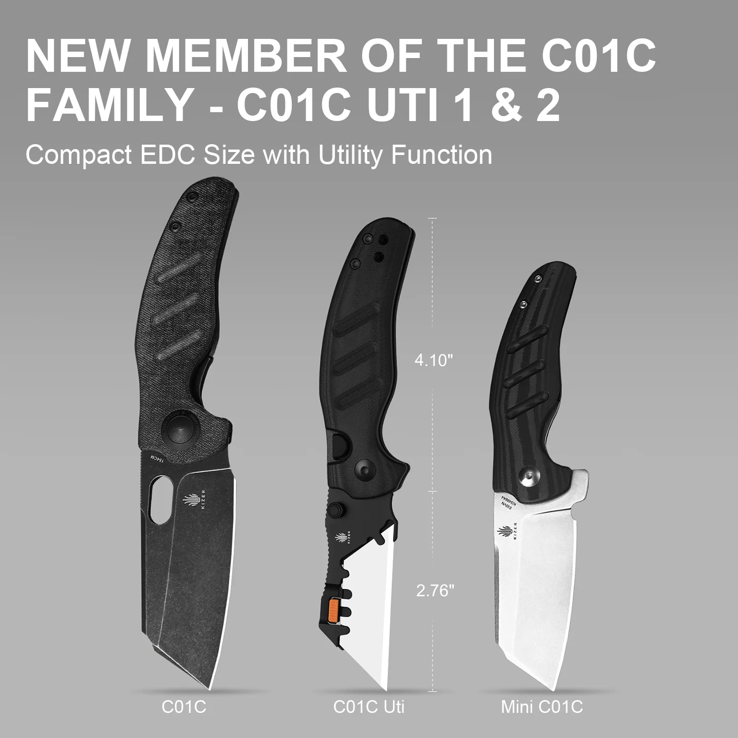 Sheepdog® Utility Knives | Kizer Button Liner Lock™ | C01C Uti 2 | 5Cr15MoV | KizerV™ 3488.29JNA3 - Image 10