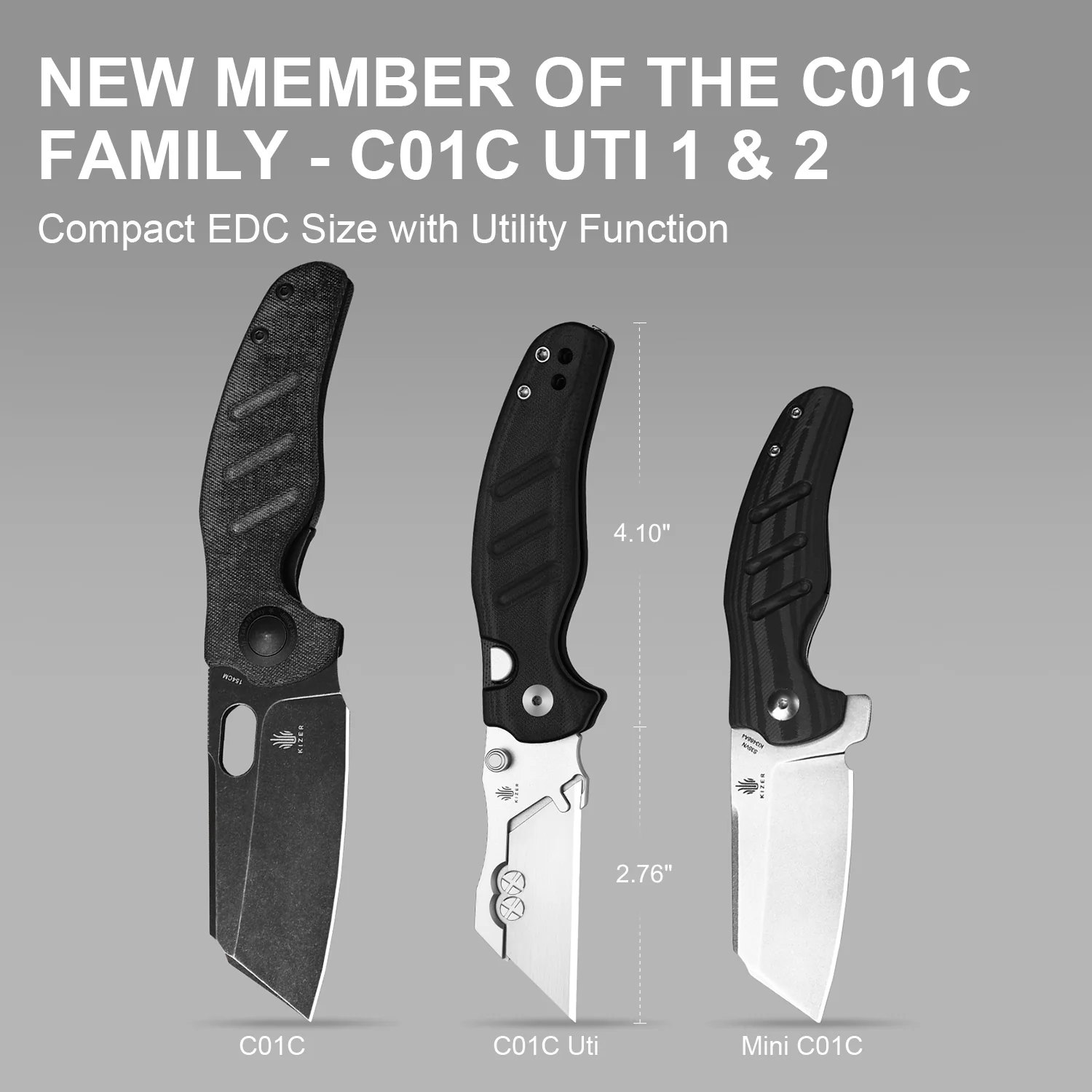 Sheepdog® Utility Knives | Kizer Button Liner Lock™ | C01C Uti 1 | 5Cr15MoV | KizerV™ 3488.29JSA3 - Image 9