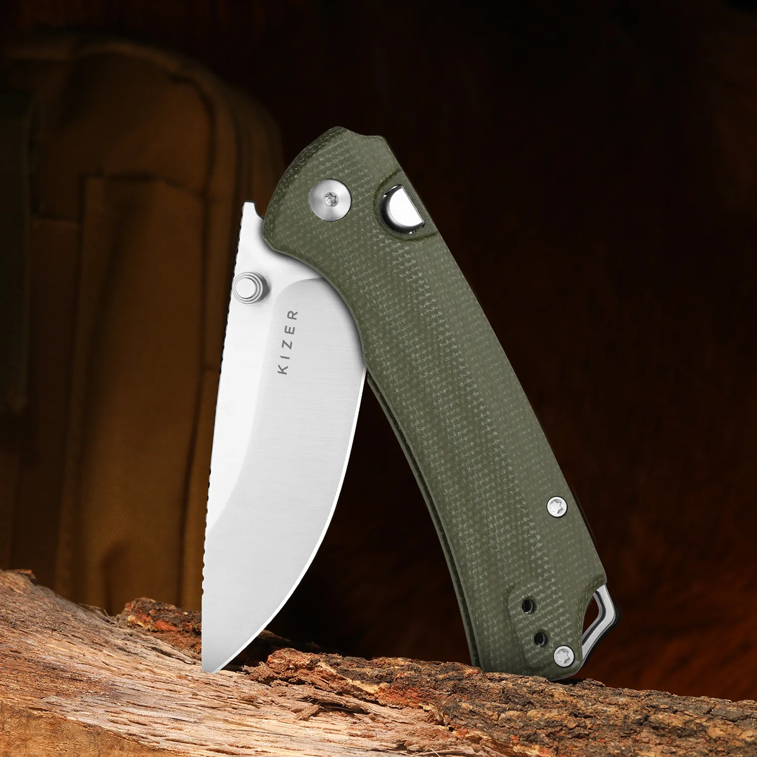 T1 BD | Button Liner Lock™ | Nitro-V | Micarta | KizerV™ 3490.2BA1 - Image 11