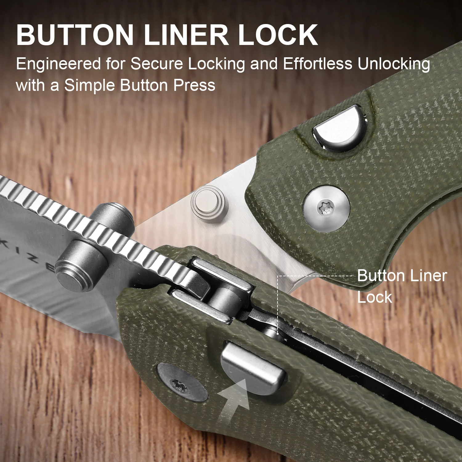 T1 BD | Button Liner Lock™ | Nitro-V | Micarta | KizerV™ 3490.2BA1 - Image 15
