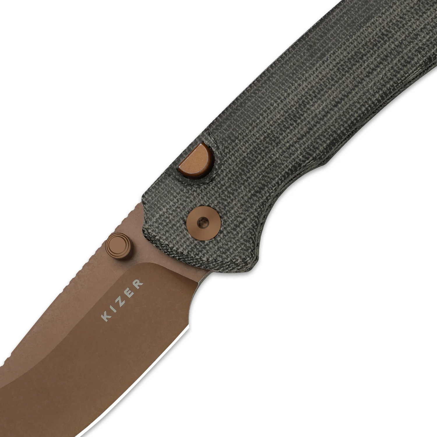 T1 BD | Button Liner Lock™ | Sunset Metal PVD | Nitro-V | Norplex UltreX Micarta | KizerV™ 3490.2BA2 - Image 7