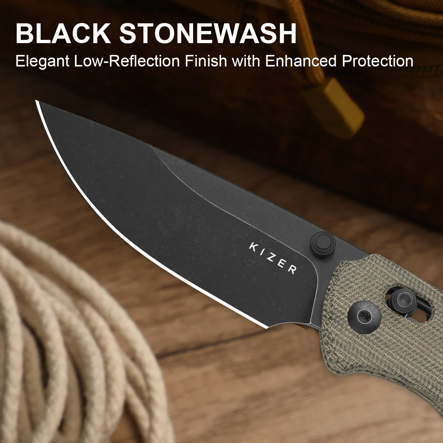 T1 CD | Kizer Clutch Lock™ | Norplex UltreX™ Micarta | KizerV™ 3490.2CA1 - Image 10