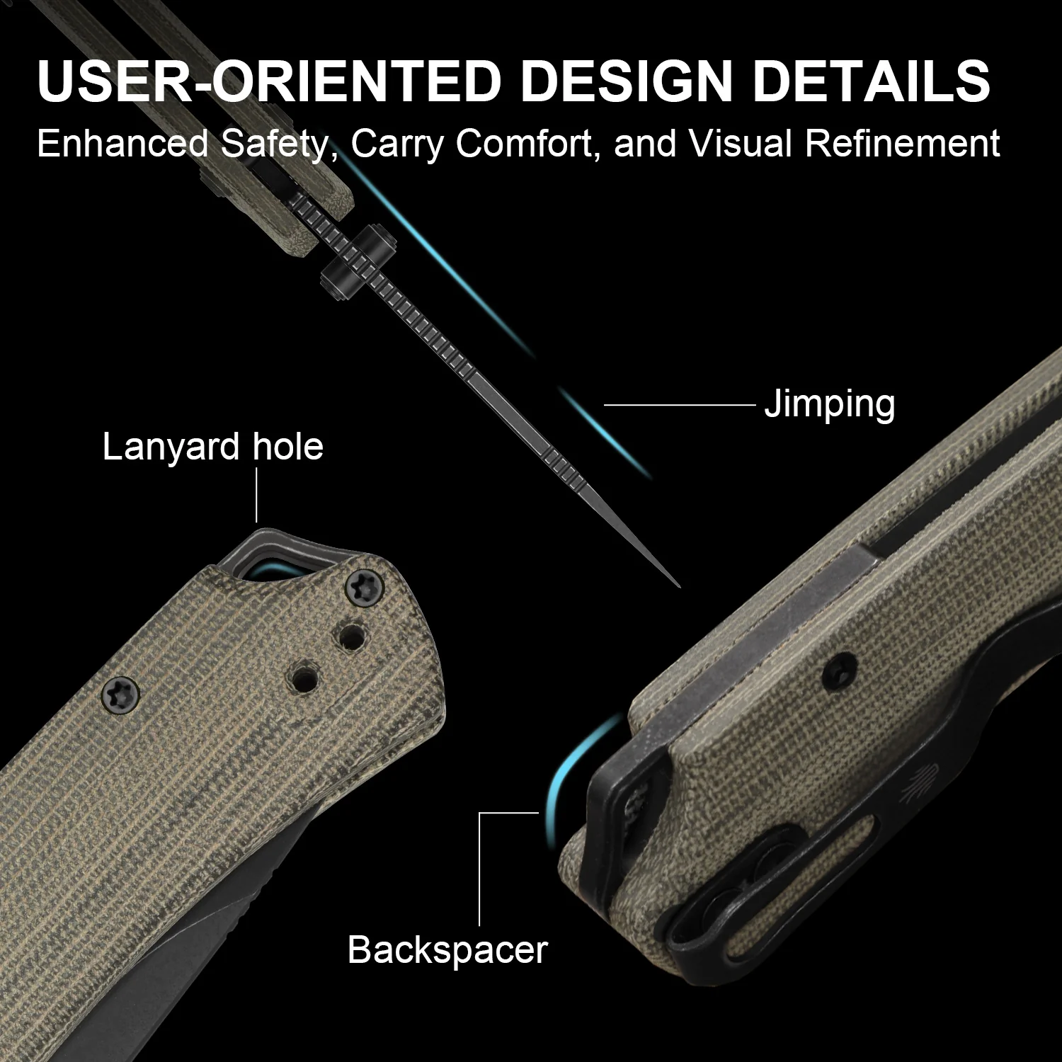 T1 CD | Kizer Clutch Lock™ | Norplex UltreX™ Micarta | KizerV™ 3490.2CA1 - Image 11